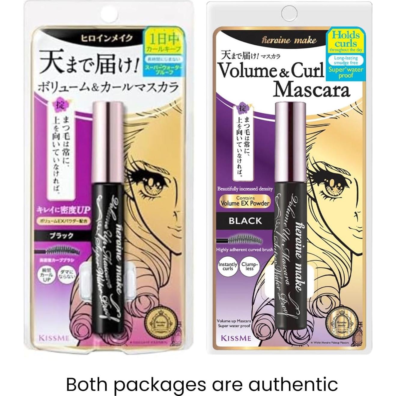 Máscara Voluminizadora a Prueba de Agua KissMe + Delineador