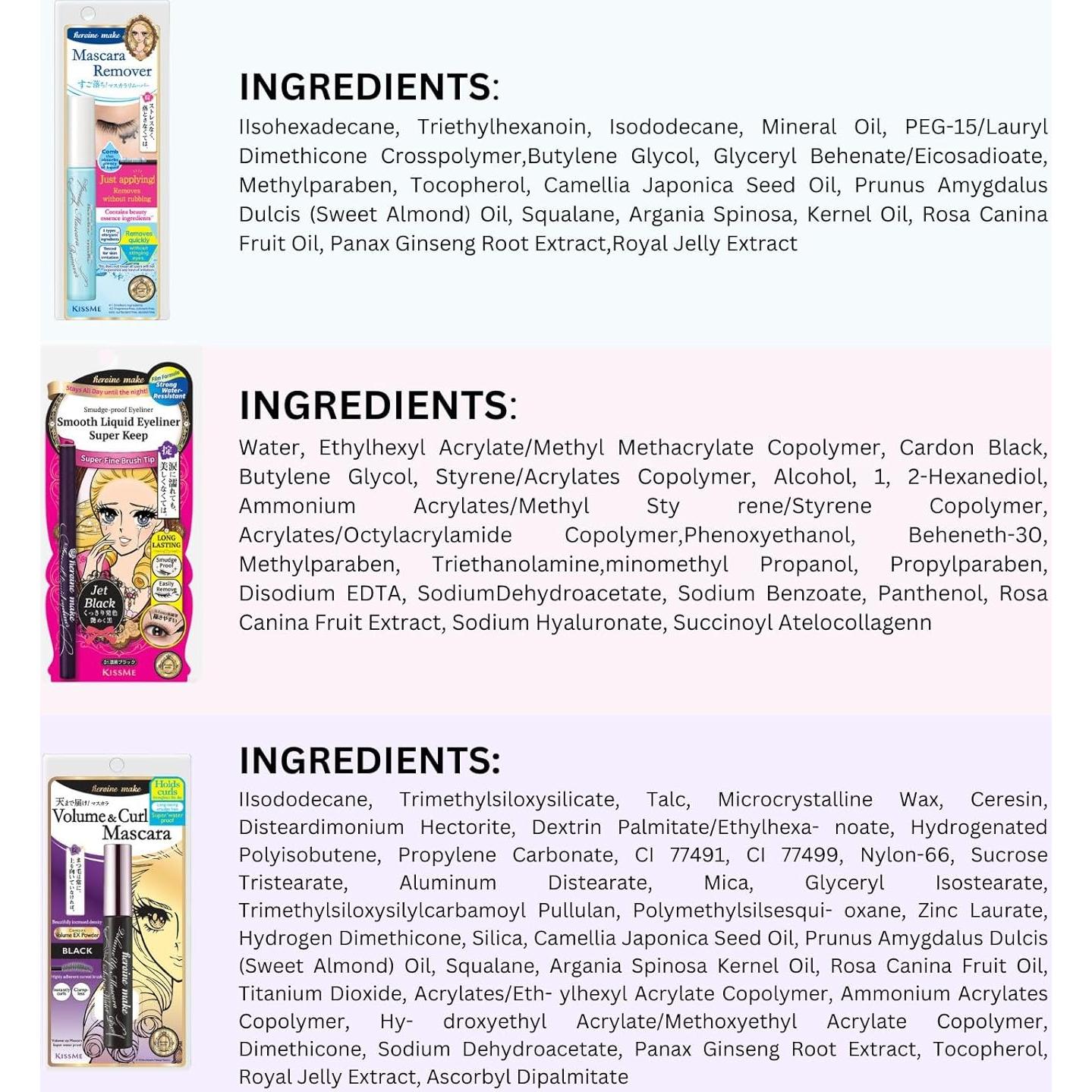 Máscara Voluminizadora a Prueba de Agua KissMe + Delineador