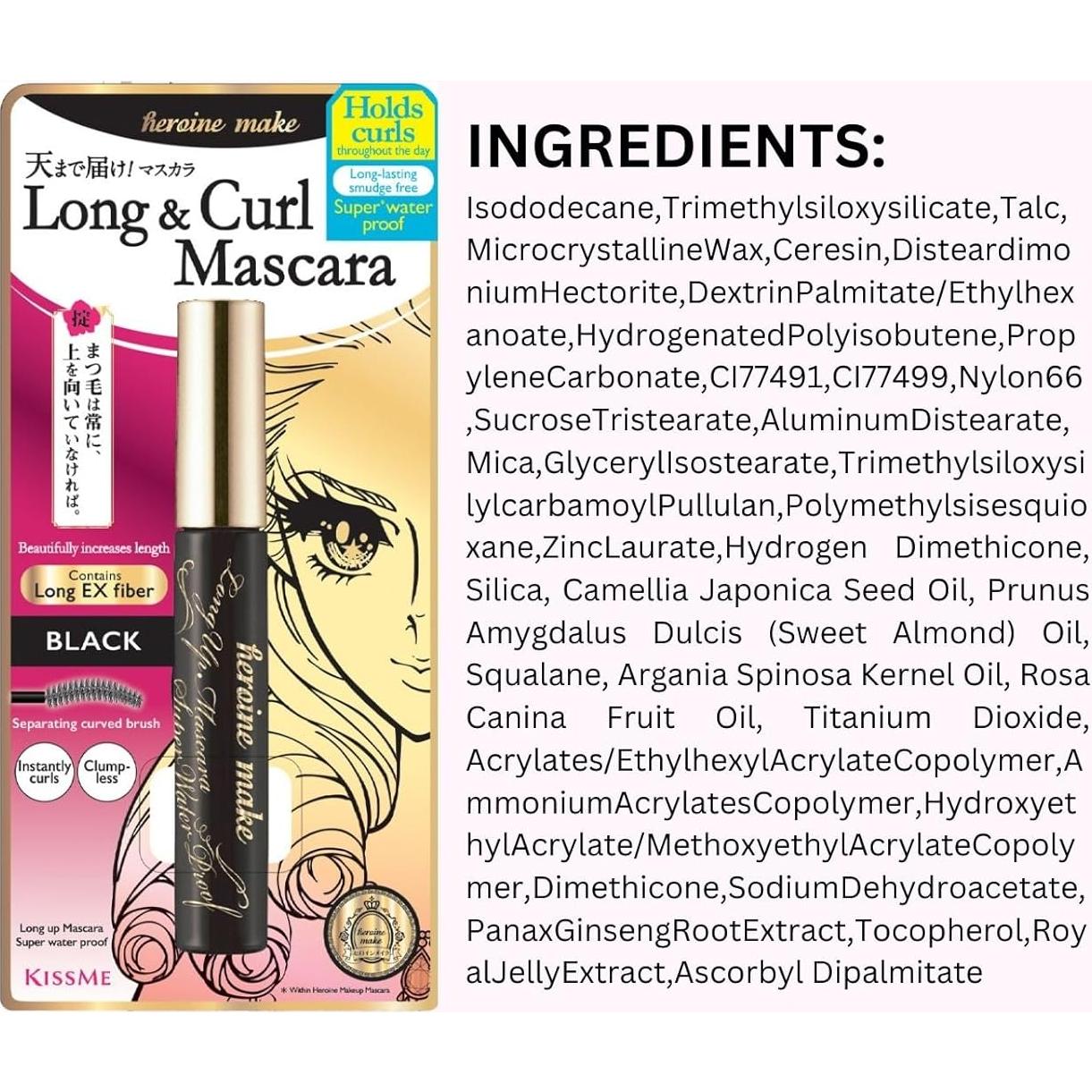 Máscara Voluminizadora KISSME Heroine Make Negra 2 EA