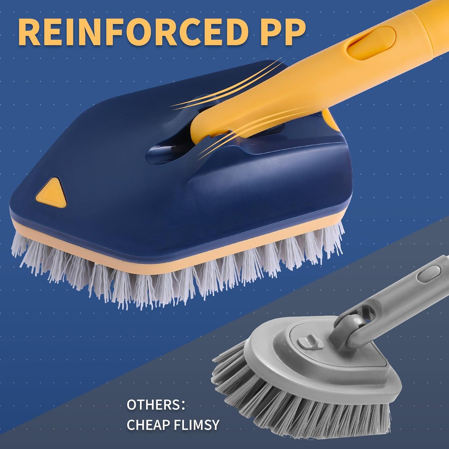 Cepillo Limpiador de Bañera BOOMJOY 147 cm Mango Largo 3 en 1