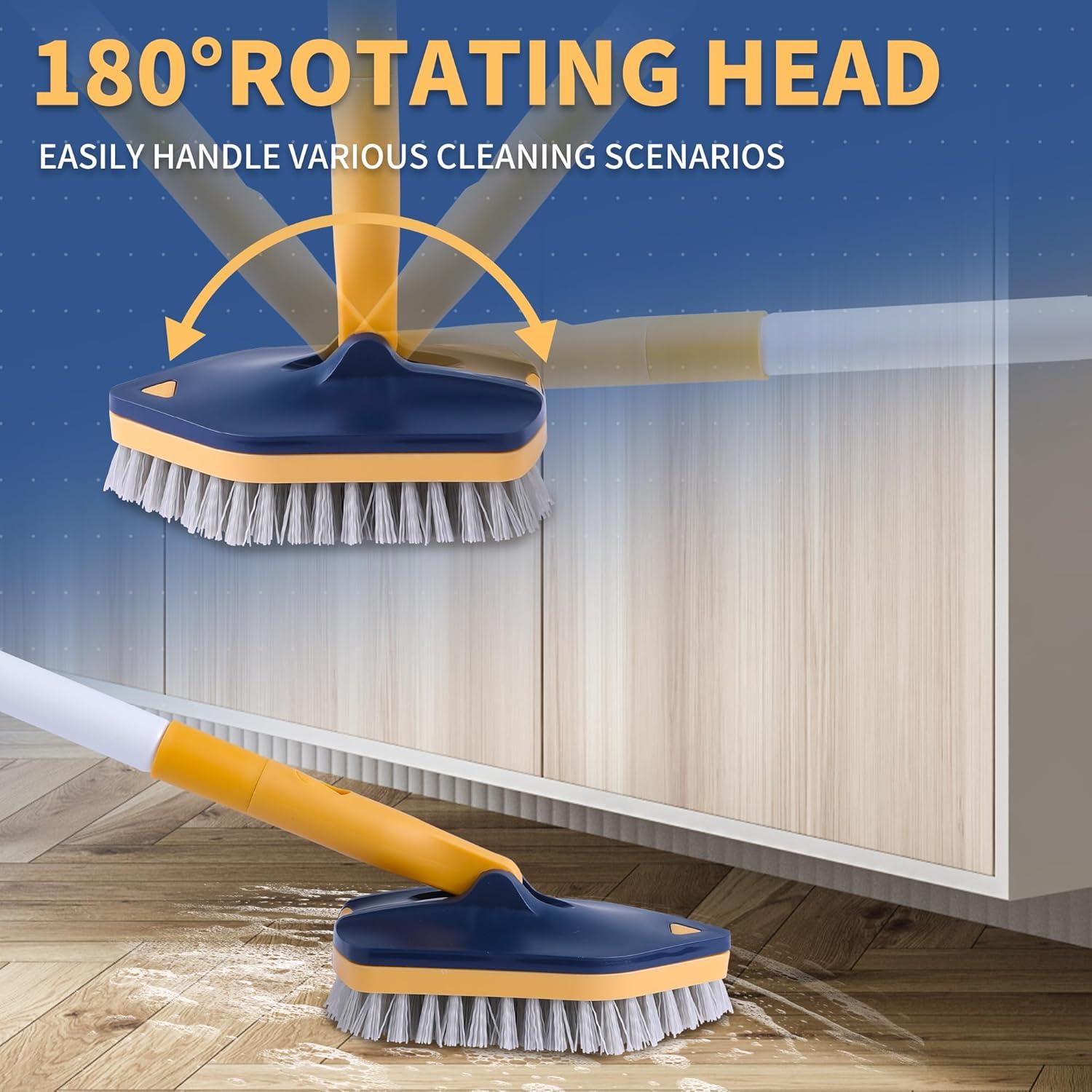 Cepillo Limpiador de Bañera BOOMJOY 147 cm Mango Largo 3 en 1