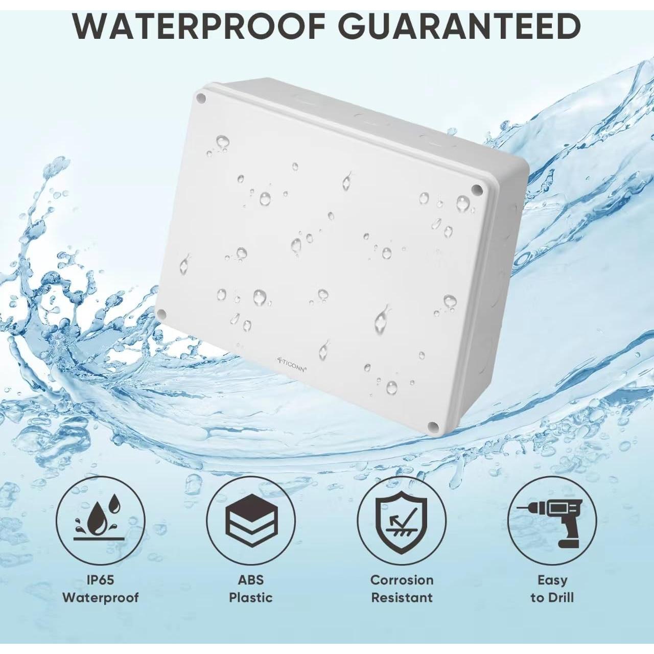 Caja de Conexiones Eléctricas TICONN IP65 Plástico ABS 9.9x9.9x7.1cm