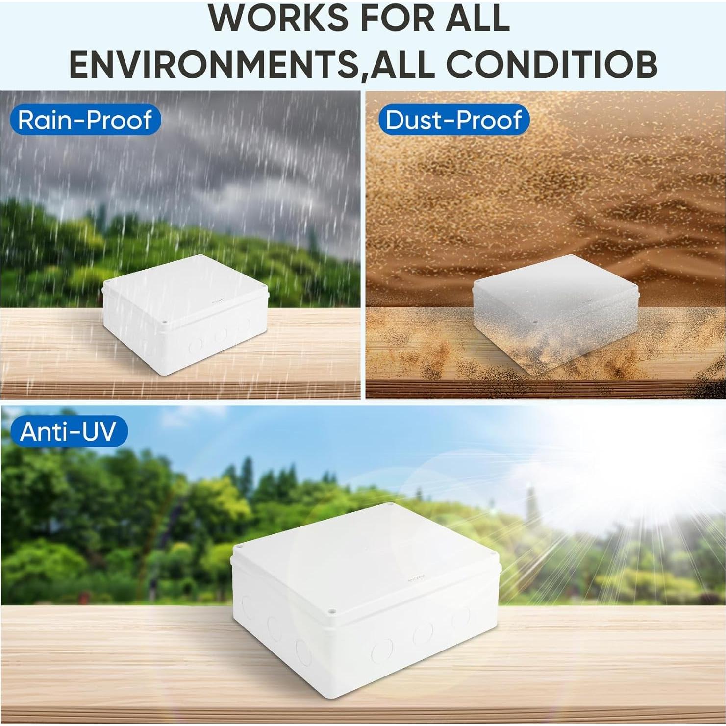 Caja de Conexiones Eléctricas TICONN IP65 Plástico ABS 9.9x9.9x7.1cm