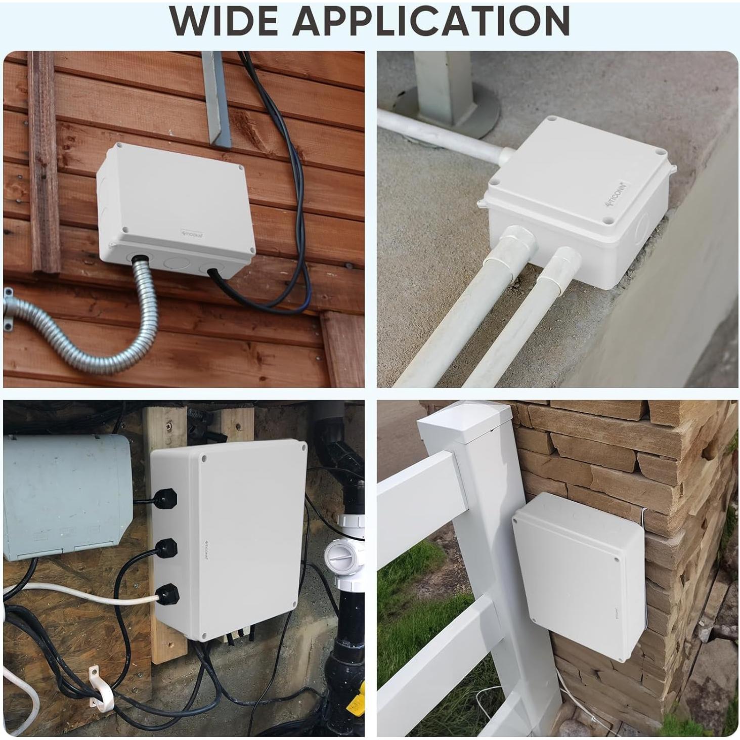 Caja de Conexiones Eléctricas TICONN IP65 Plástico ABS 9.9x9.9x7.1cm