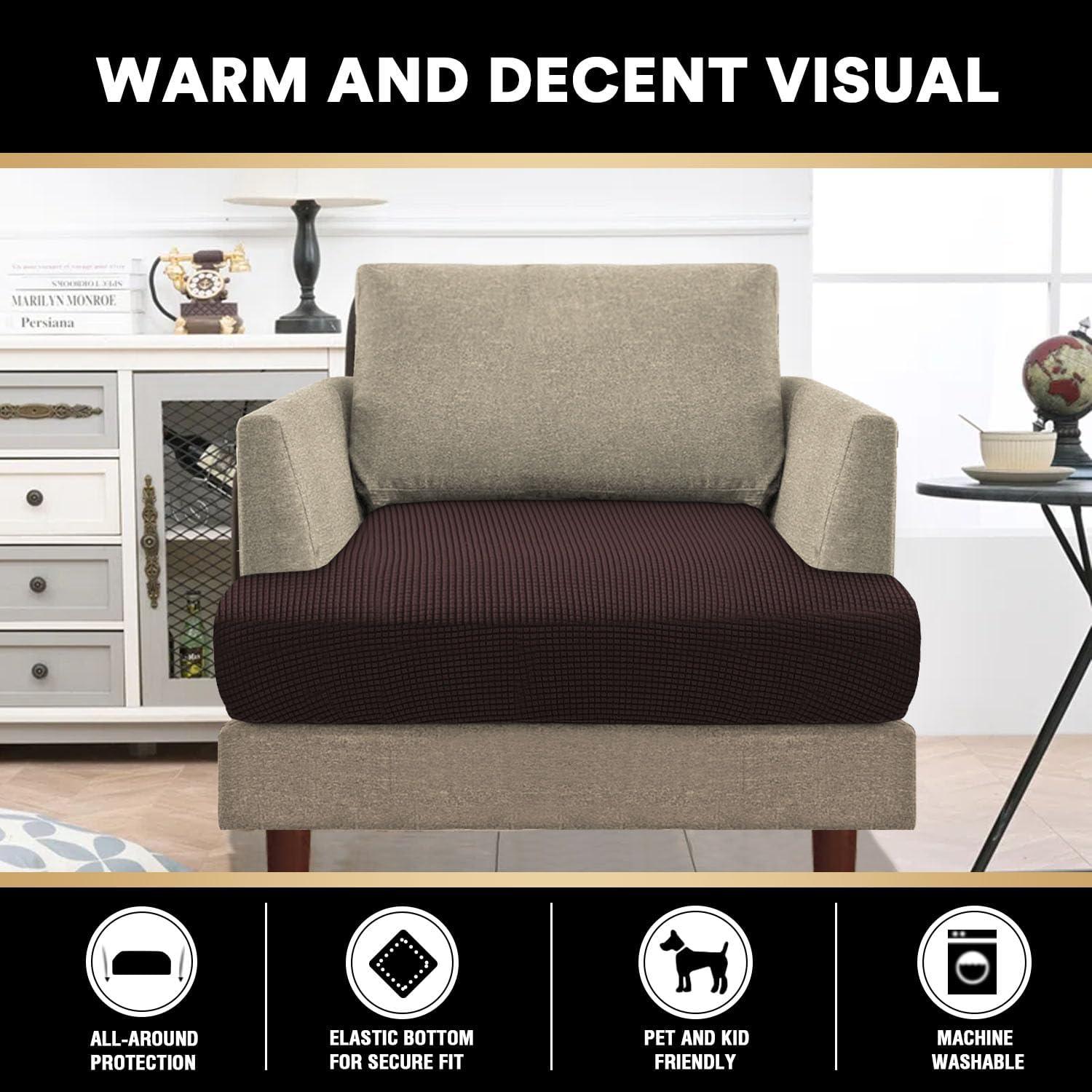 Funda de Cojín PrinceDeco Stretch T Marrón 81-102 cm