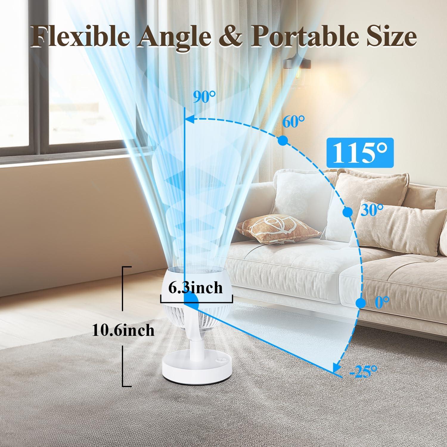 Ventilador de Mesa Portátil Recargable WITHOUSE 5 Velocidades