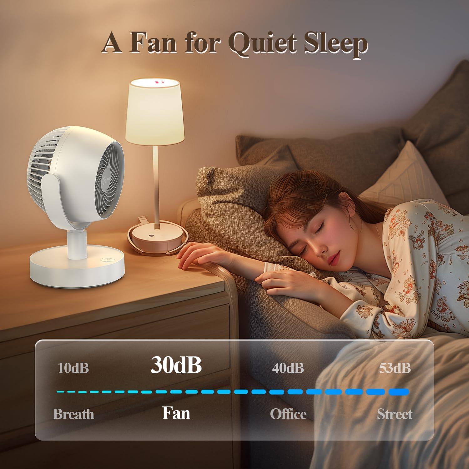 Ventilador de Mesa Portátil Recargable WITHOUSE 5 Velocidades