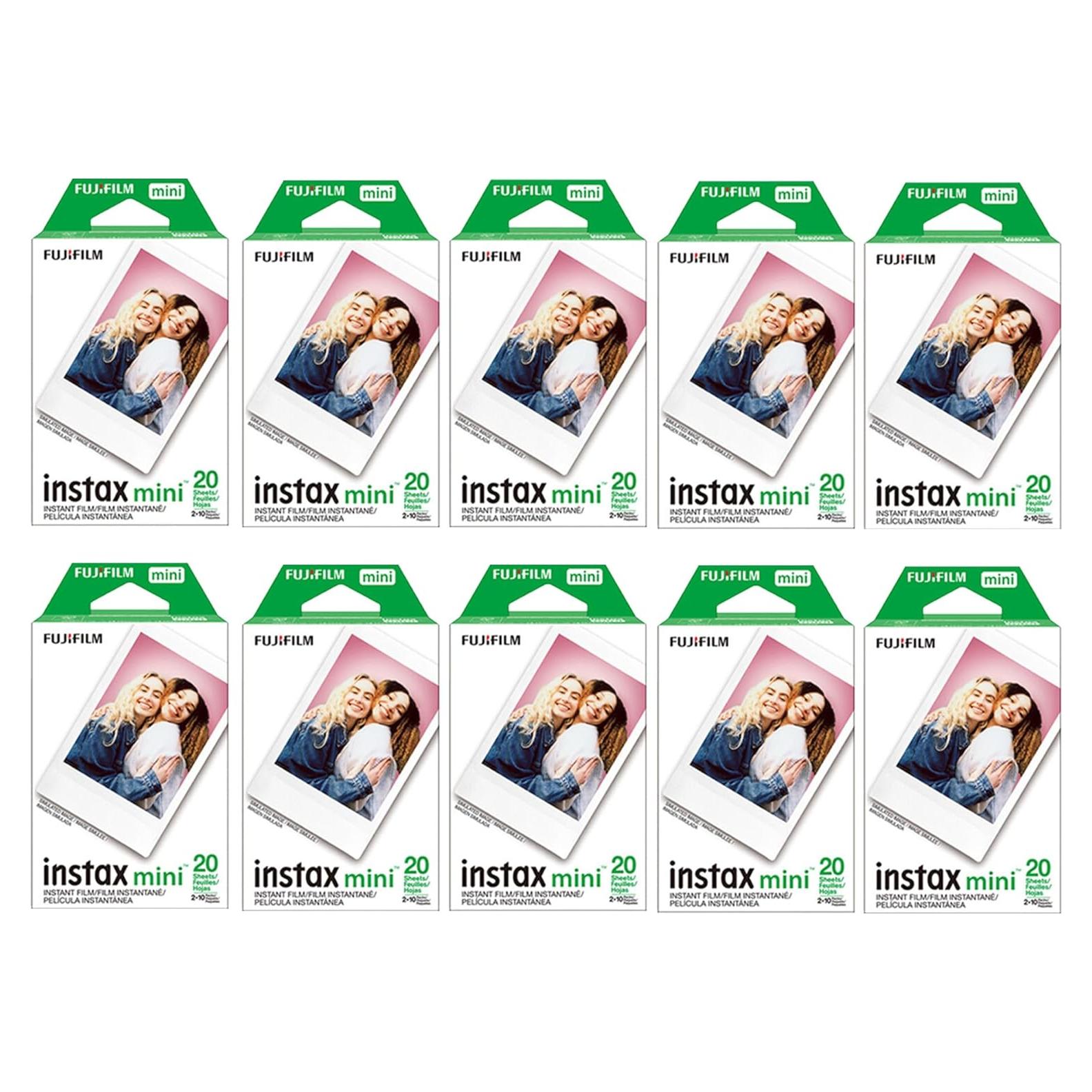Película Instantánea Fujifilm Instax Mini - 200 Hojas (10 Paquetes)