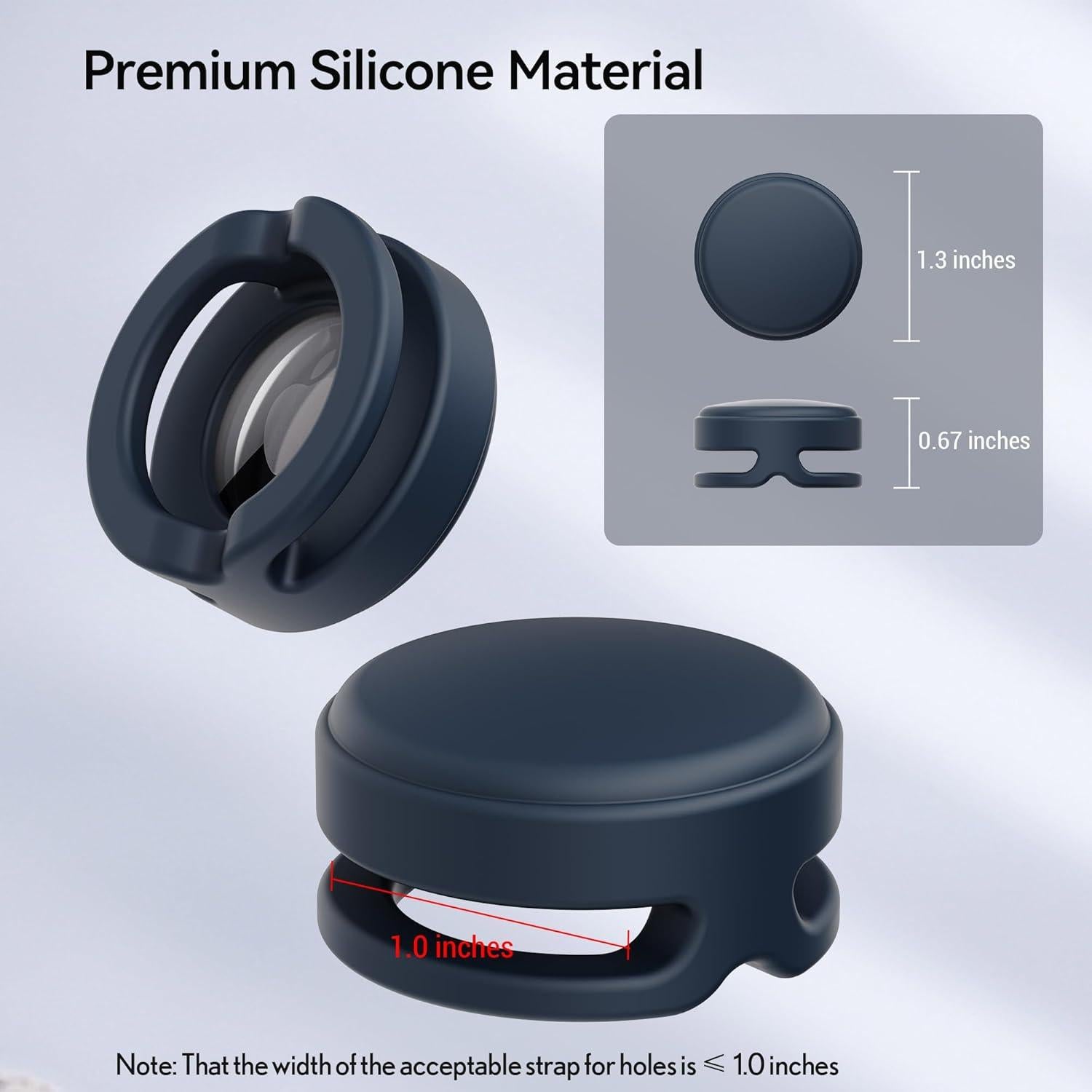 Funda de Silicona PZOZ para Apple AirTag - 2 Pcs Azul