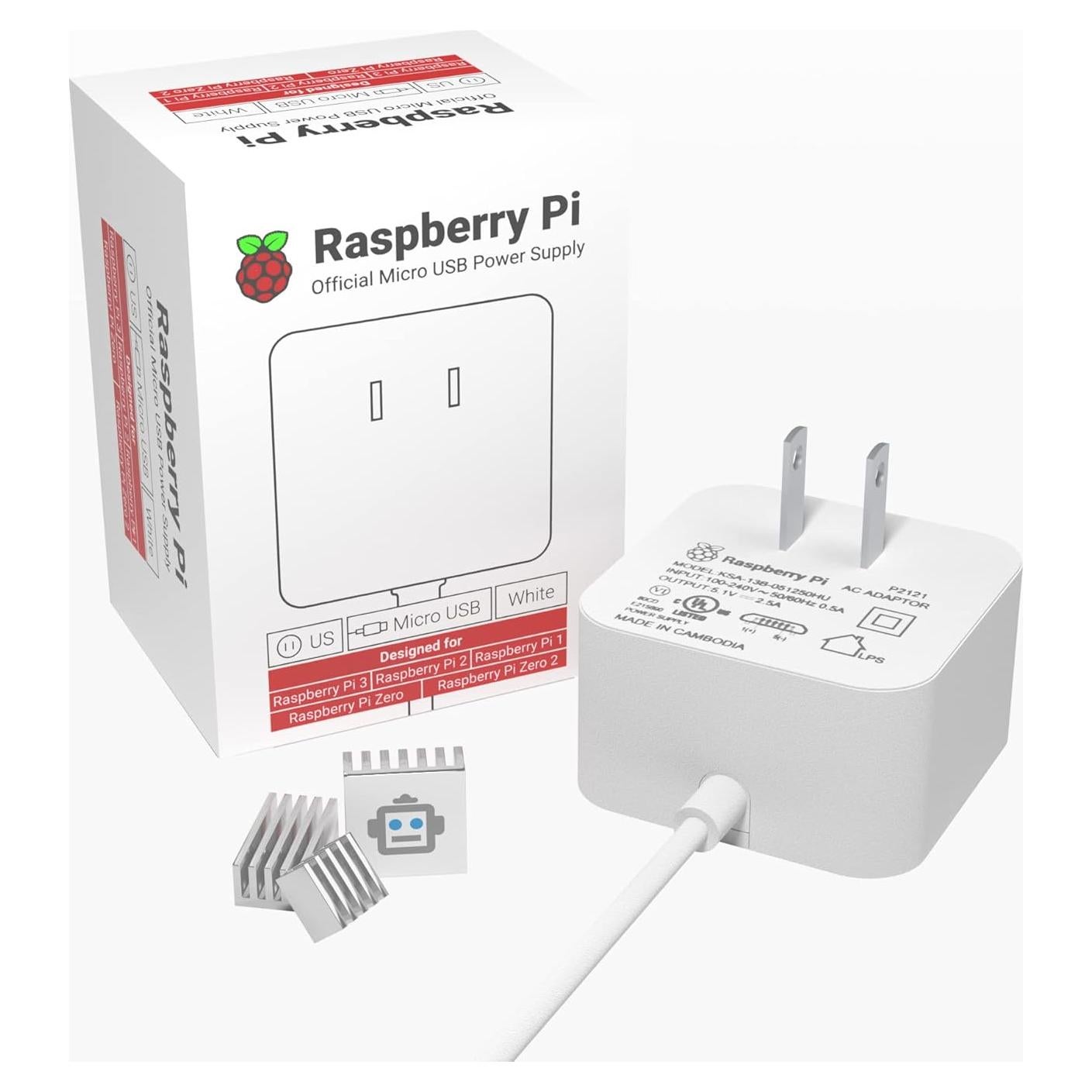 Adaptador de Alimentación Micro USB IoTCrazy para Raspberry Pi 5.1V 2.5A