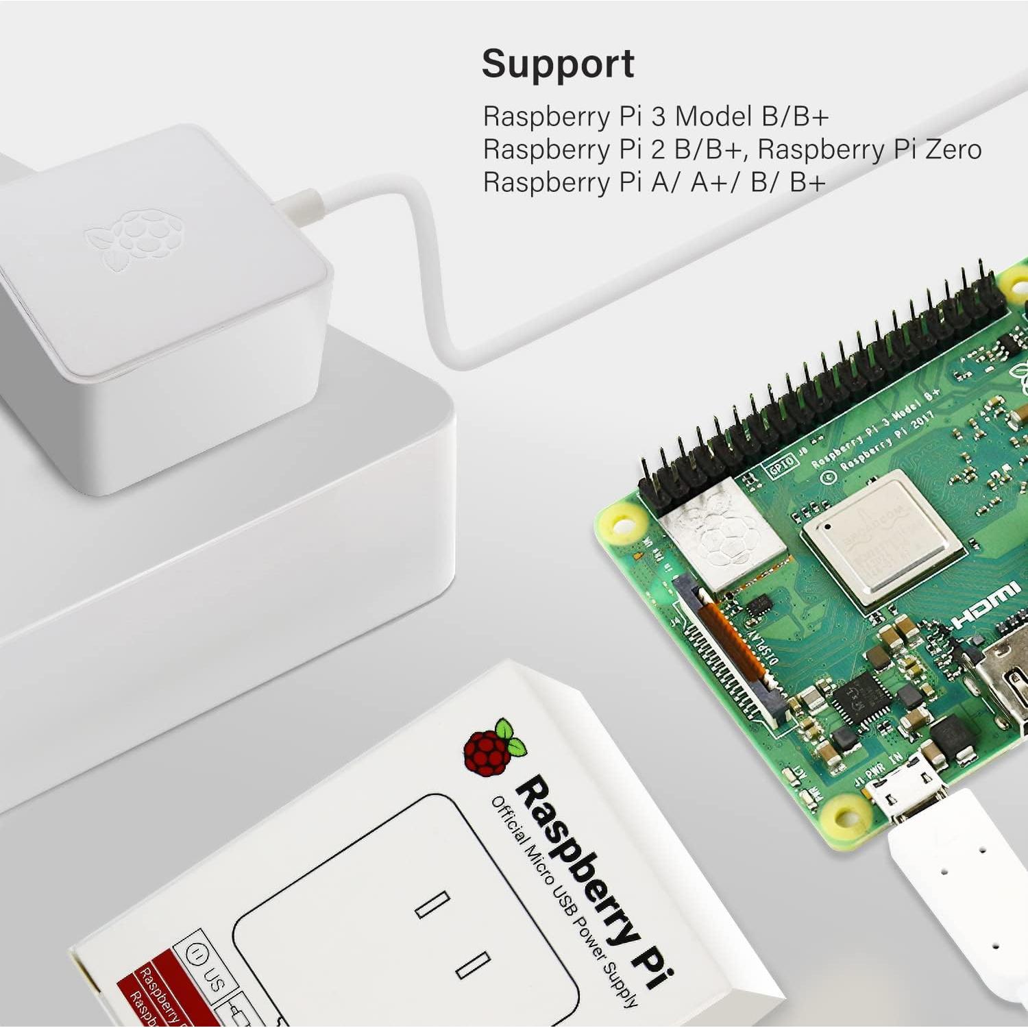 Adaptador de Alimentación Micro USB IoTCrazy para Raspberry Pi 5.1V 2.5A