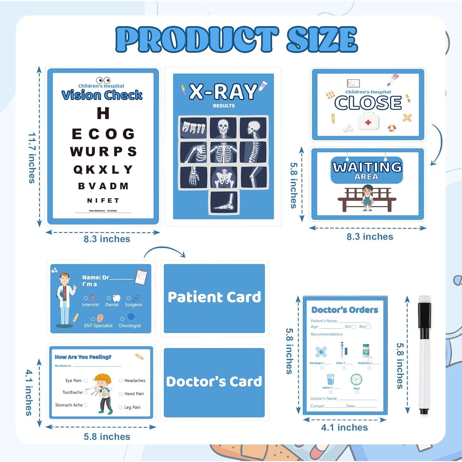 Juego de Doctor 8 PCS SHIQIKEJIPTY Kit Educativo para Niños