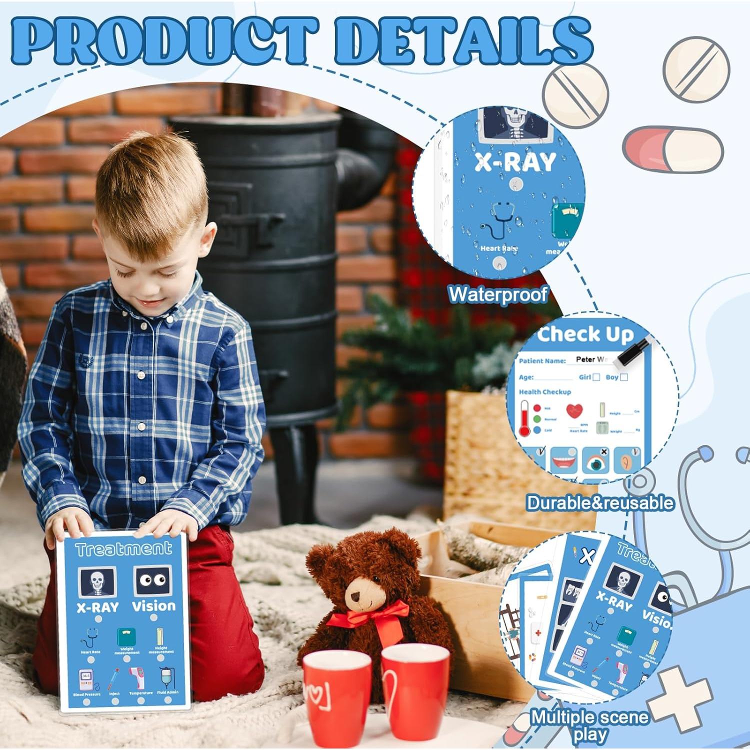 Juego de Doctor 8 PCS SHIQIKEJIPTY Kit Educativo para Niños