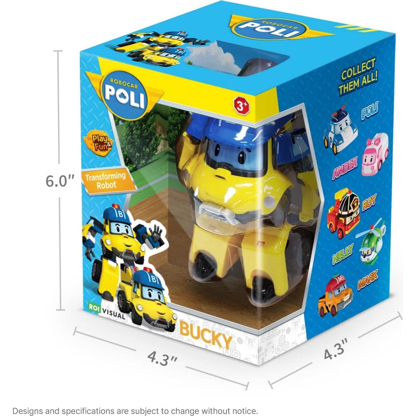 Robocar Poli Bucky 13cm Robot Transformador Juguete Rescate