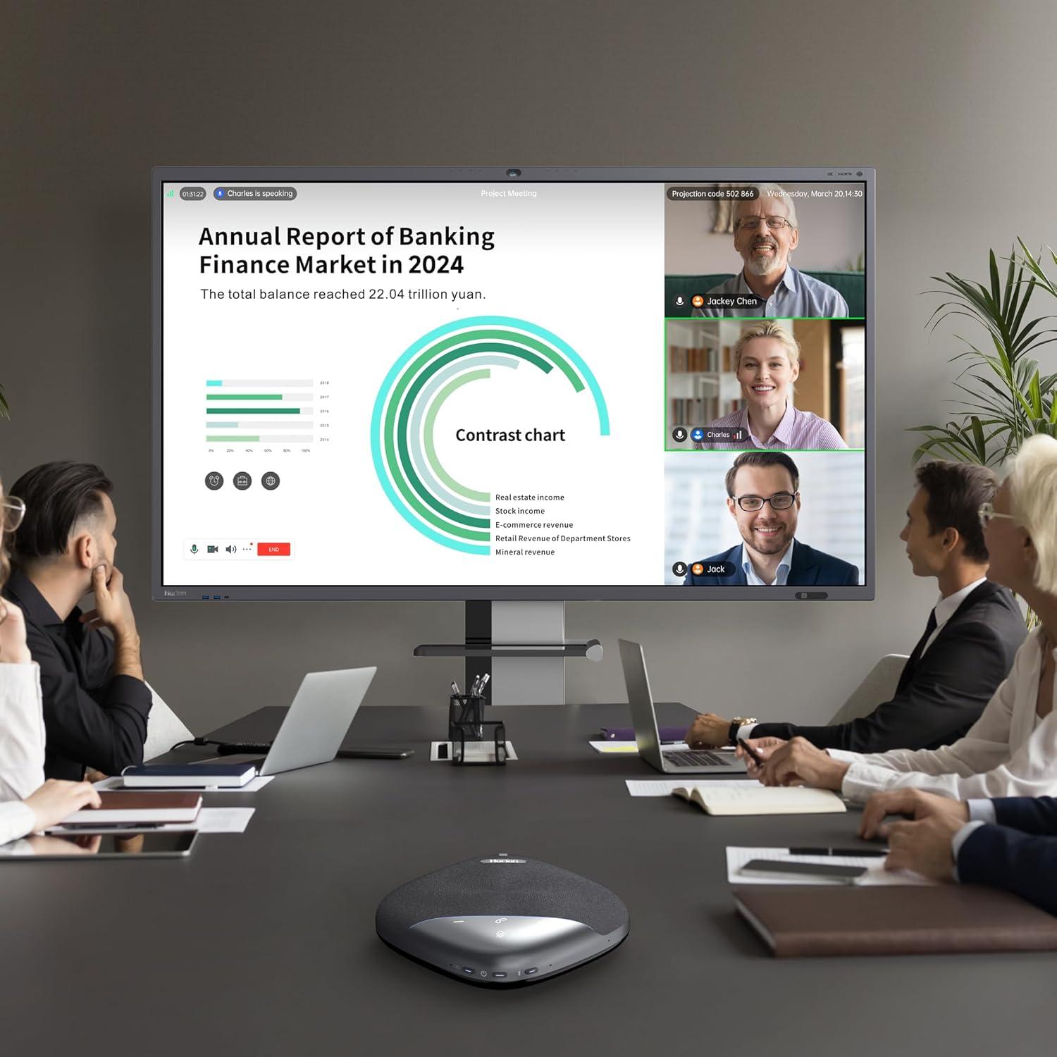 Altavoz de Conferencia Inalámbrico HORION HM-5P 8 Micrófonos