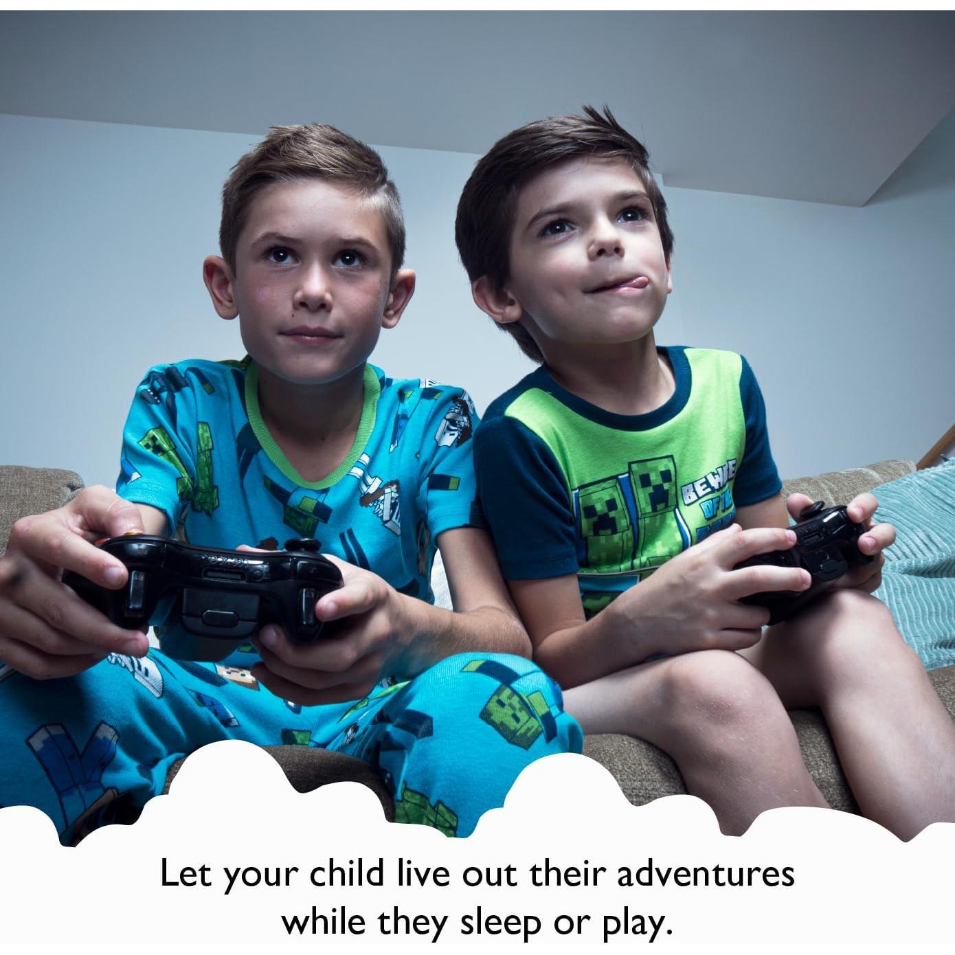 Pantalones de Pijama Unisex Niños Minecraft Suaves 100% Poliéster