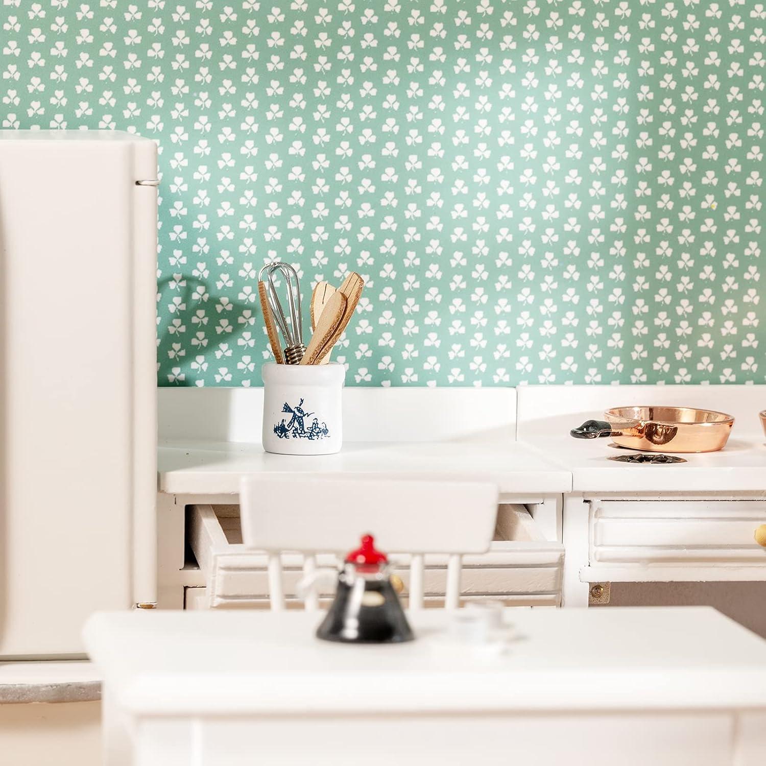 Conjunto de Muebles de Cocina Miniatura SAMCAMI 1:12 - 24 Accesorios