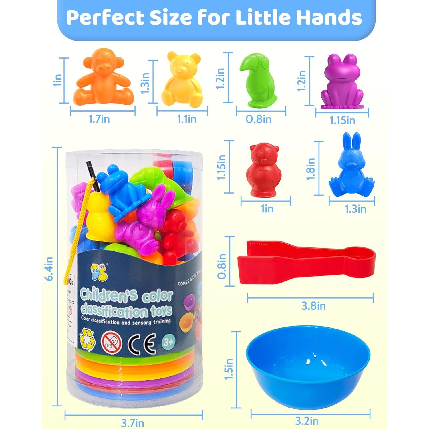 Counting Animals Montessori Toys for 3 4 5 Years Old Boys Girls, Preschool Learning Activities Kindergarten Educational Sensory Toys Gifts for Kids Toddlers Ages 3-5, 4-8