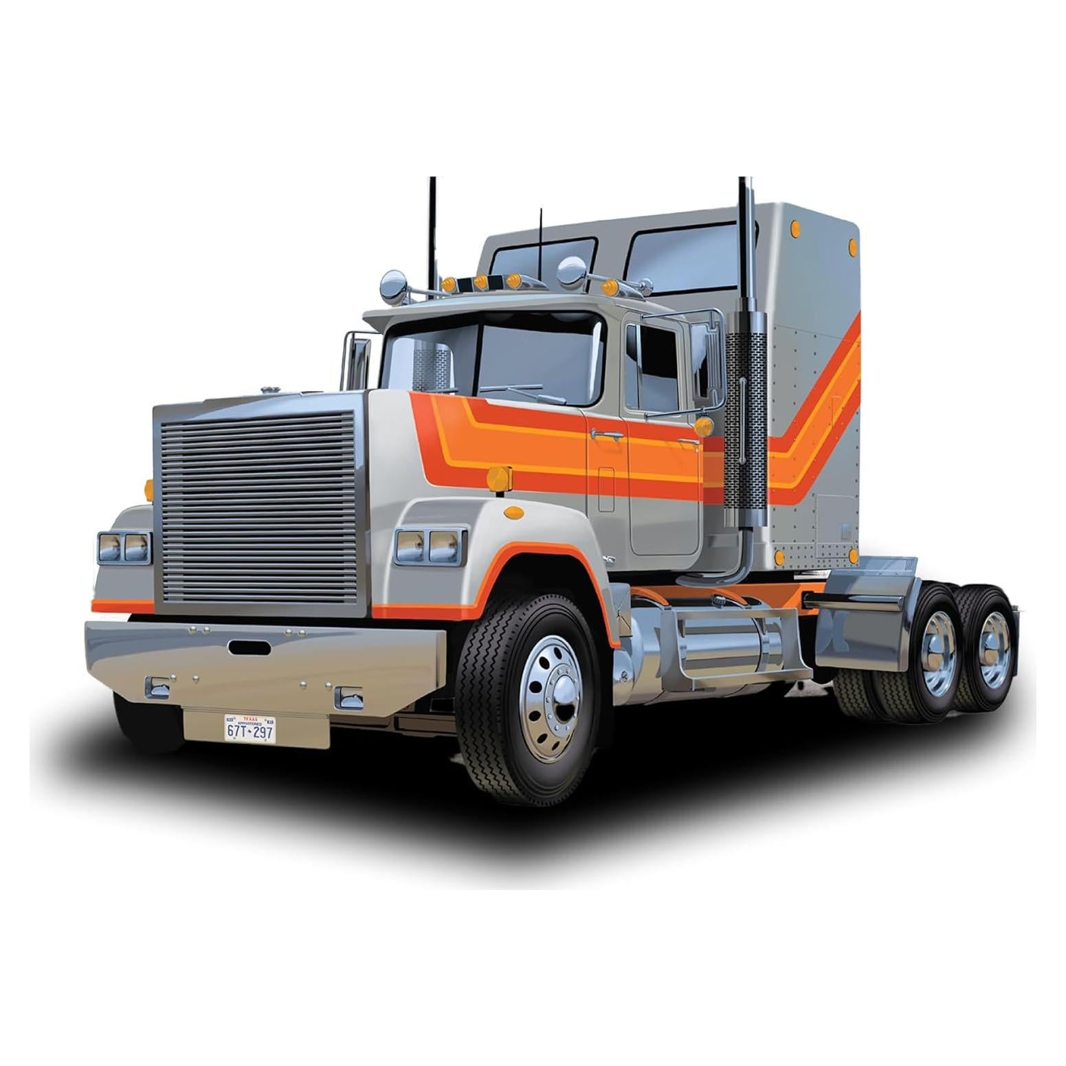 Kit Modelo Escala 1:24 Tracto Semirremolque AMT 33 cm