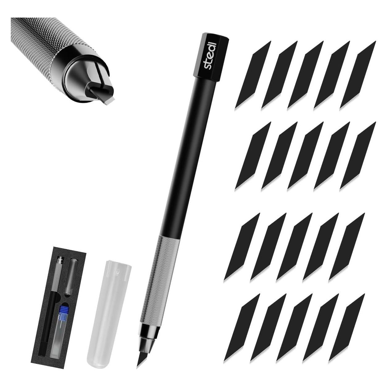 Cuchillo de Manualidades Stedi MS-21 con 20 Hojas Reemplazables