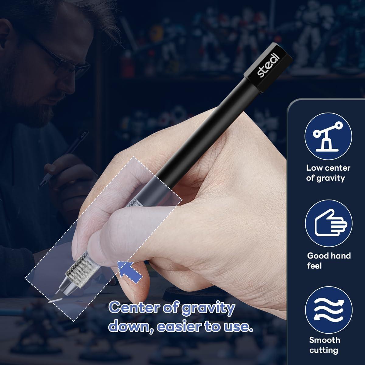 Cuchillo de Manualidades Stedi MS-21 con 20 Hojas Reemplazables