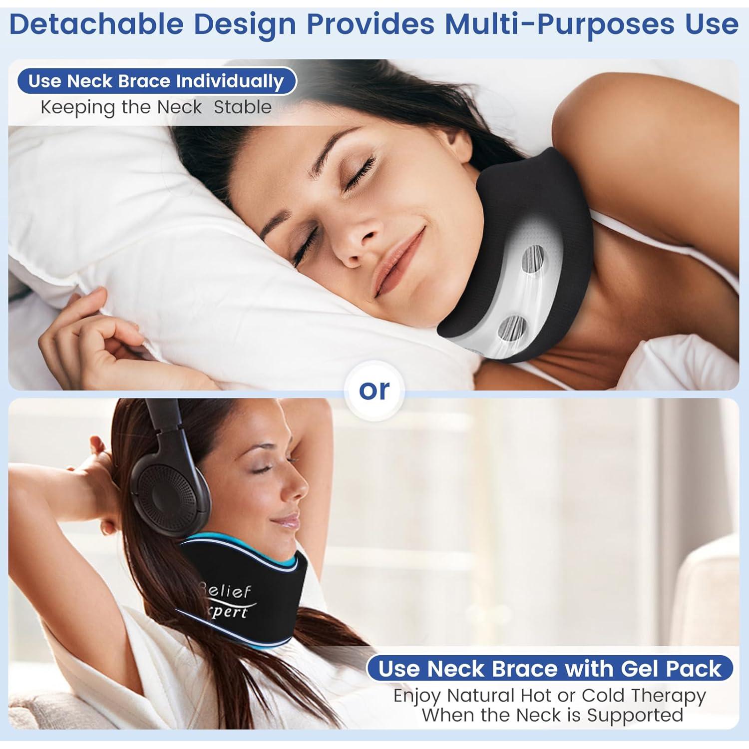 Collar Cervical Suave Relief Expert con Gel Caliente y Frío Azul