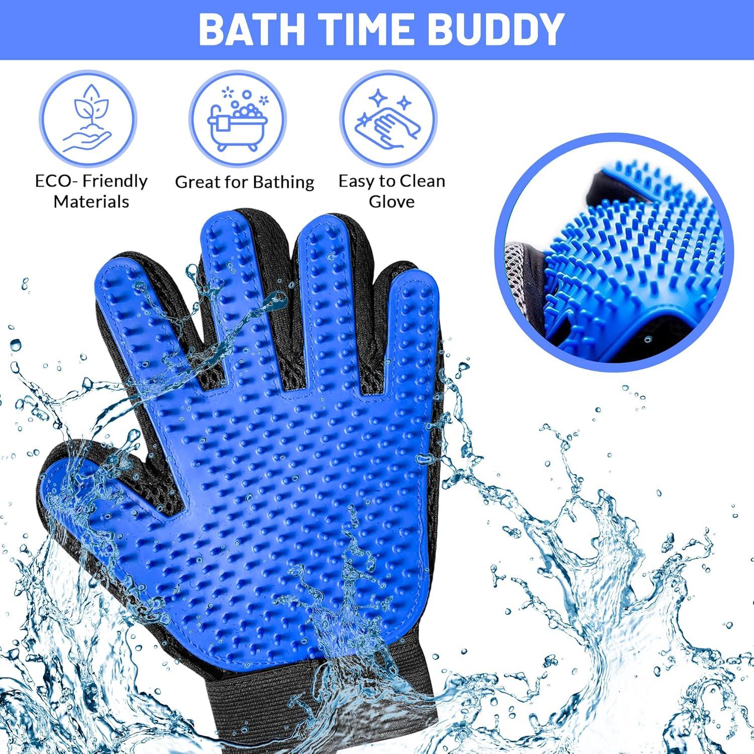 Guantes de Aseo para Mascotas Zenelanep Azul - 1 Par