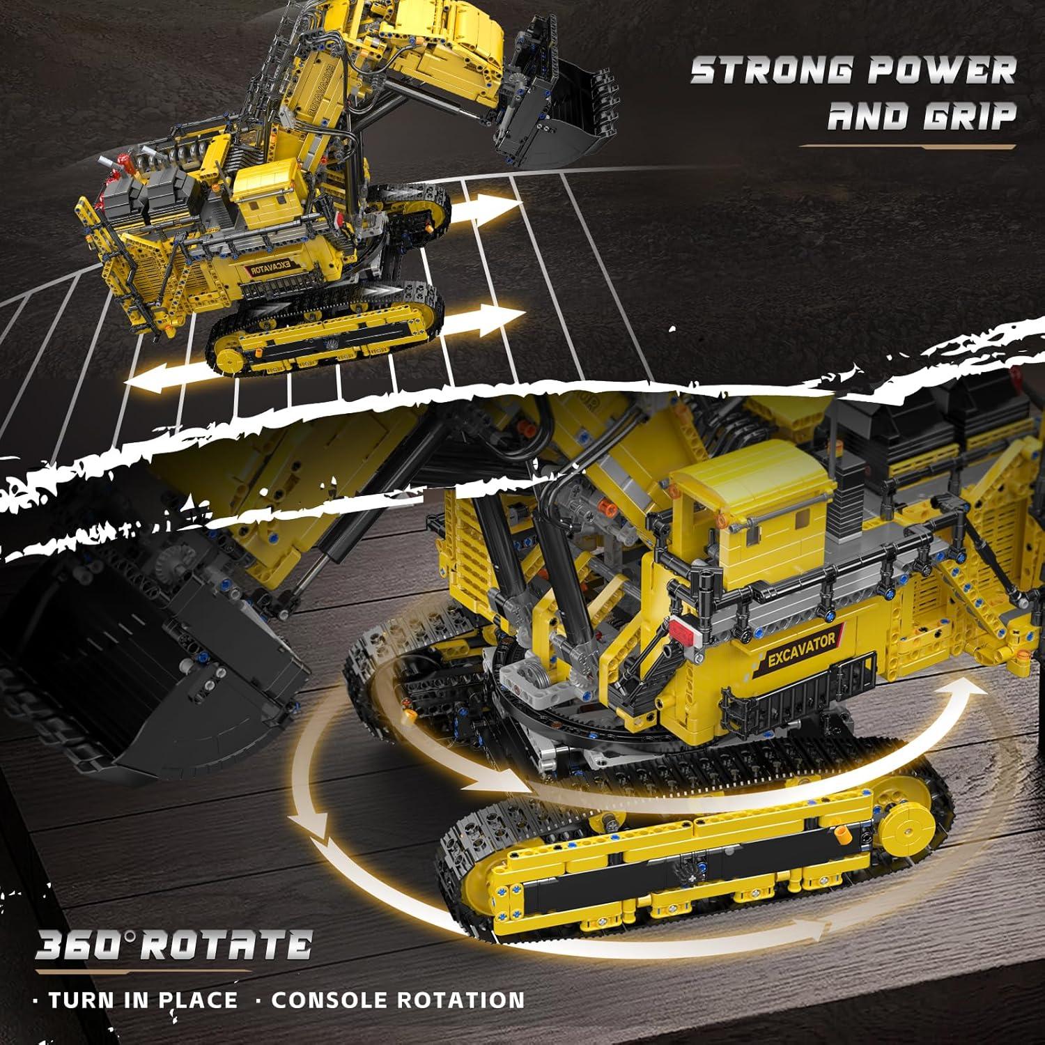 Excavadora RC Mould King 17070 4767 Piezas Control Remoto