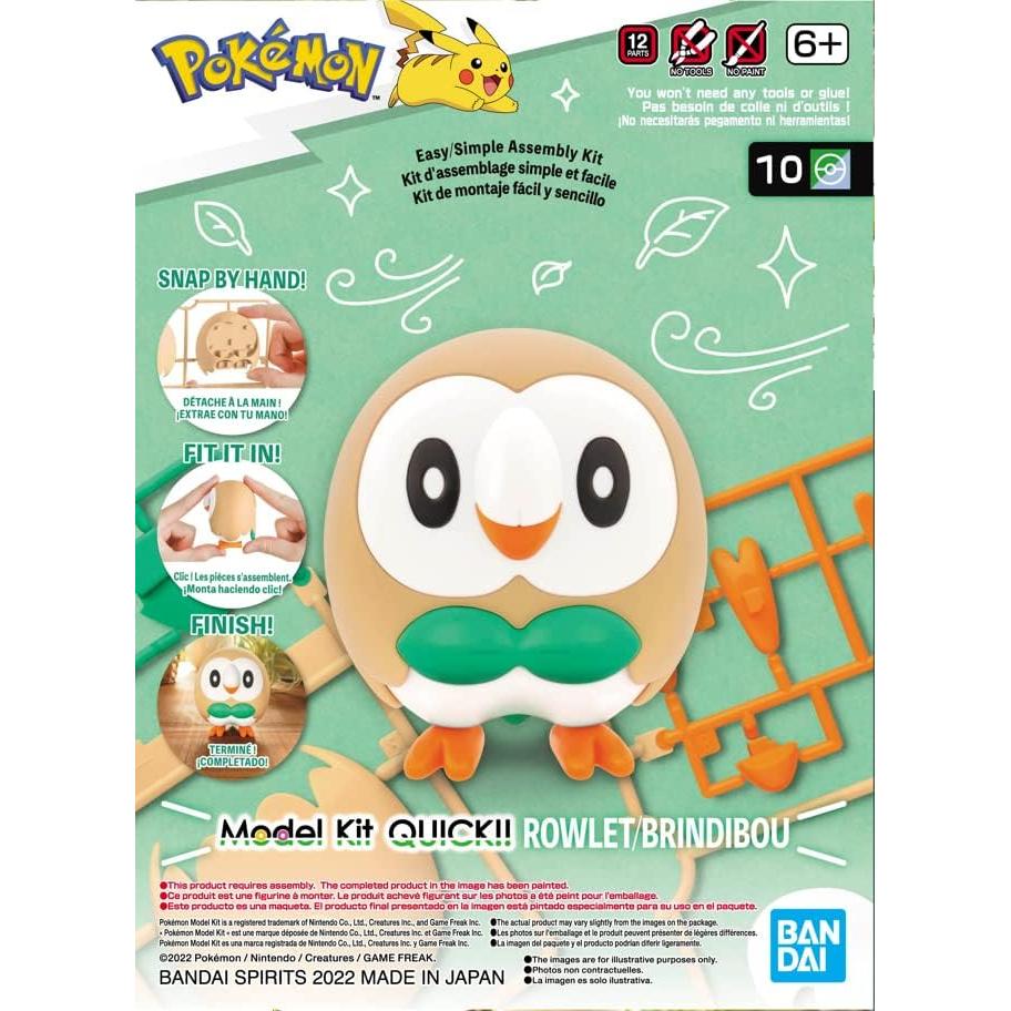 Kit de Modelo Rápido Pokémon #10 Rowlet - Bandai Spirits
