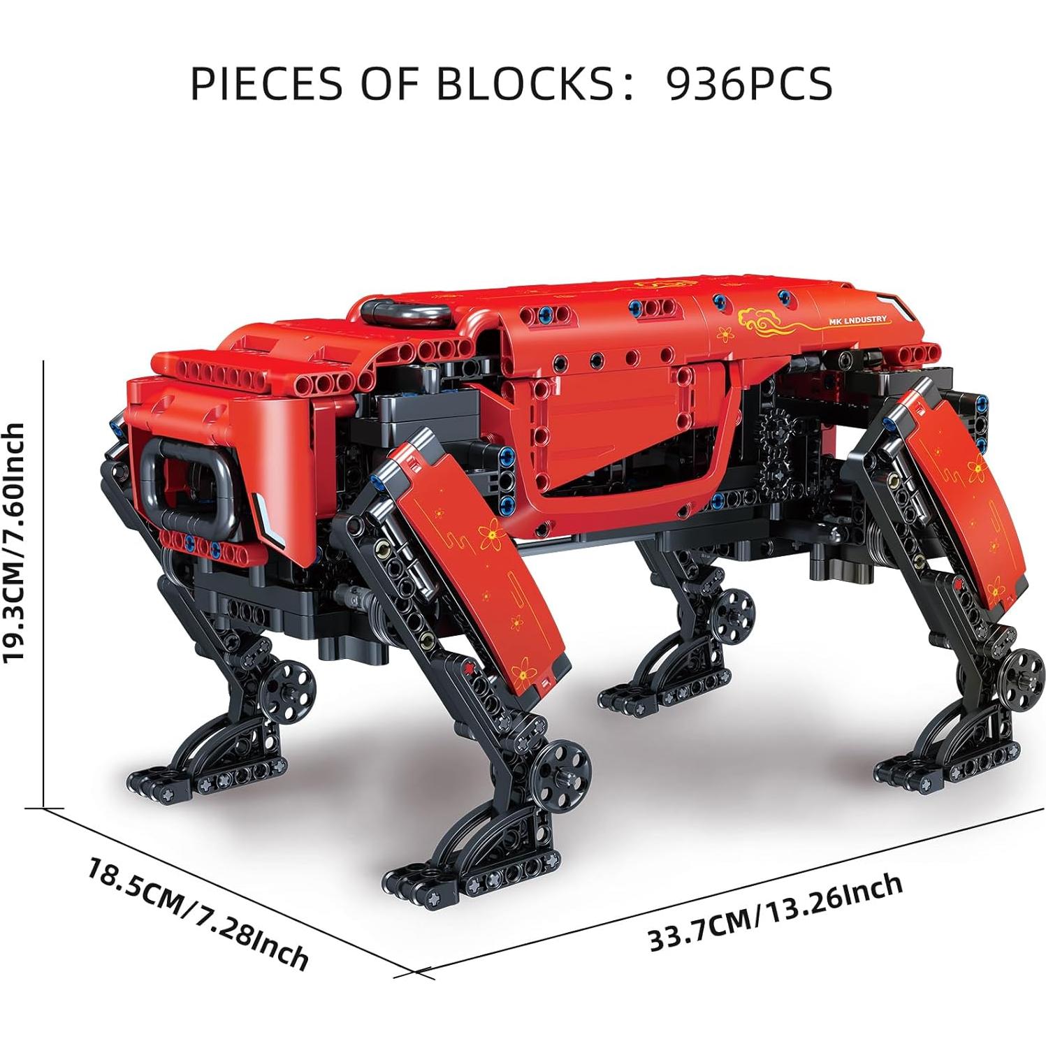 Robot Perro Mould King 15067 936 Piezas Control Remoto