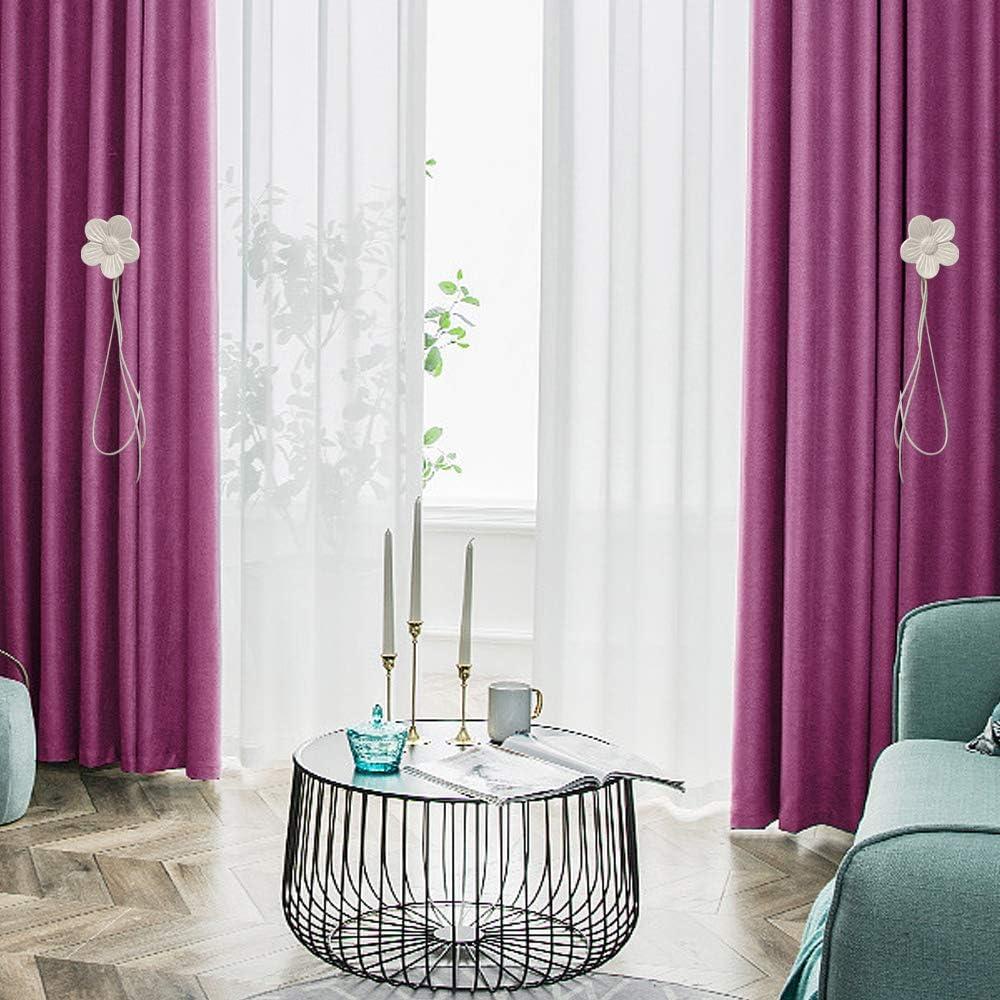 Corbata Magnética Vintage Lewondr 2 Piezas Beige para Cortinas