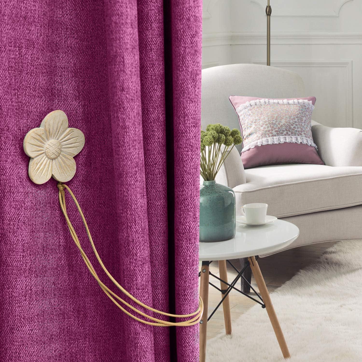 Corbata Magnética Vintage Lewondr 2 Piezas Beige para Cortinas