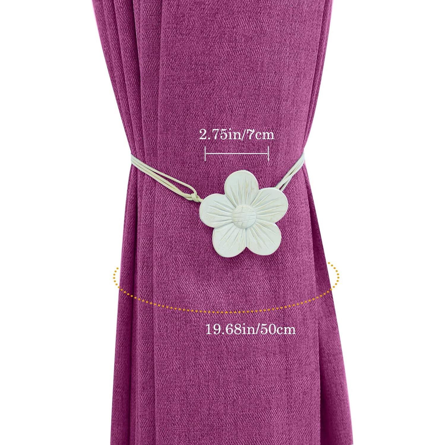 Corbata Magnética Vintage Lewondr 2 Piezas Beige para Cortinas