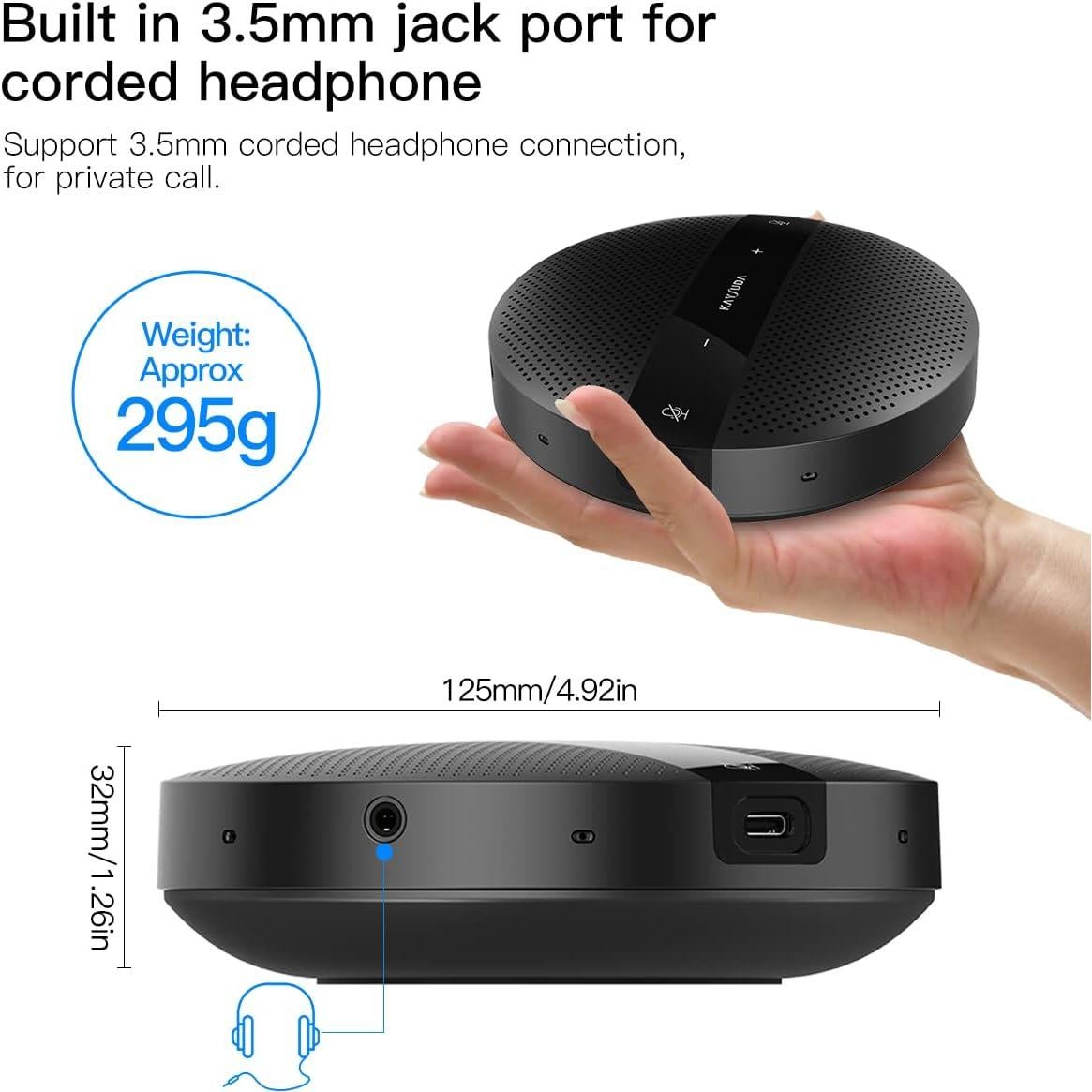 Altavoz USB Kaysuda para Conferencias 360° con Micrófono HD