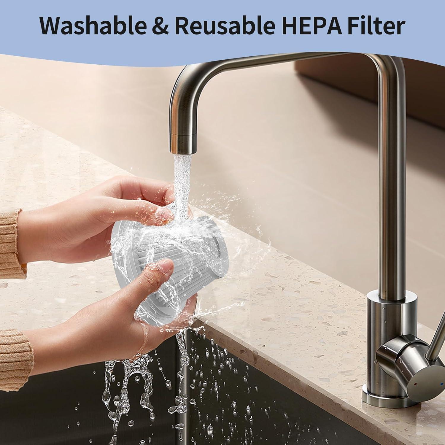 Aspiradora de Coche Portátil Inalámbrica NWDEY 20000Pa 6000mAh