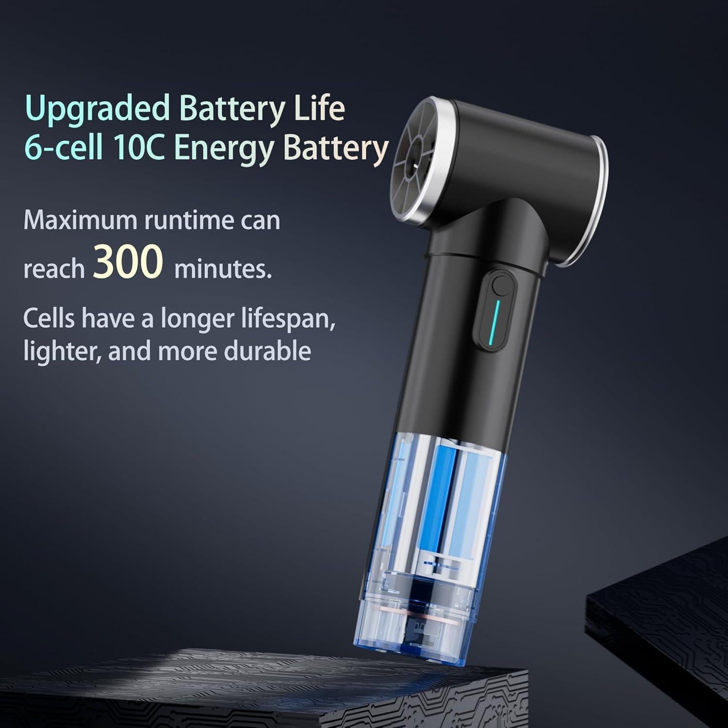 Soplador de Aire Inalámbrico GURÚ TF50, 600W, 0.91KG Empuje