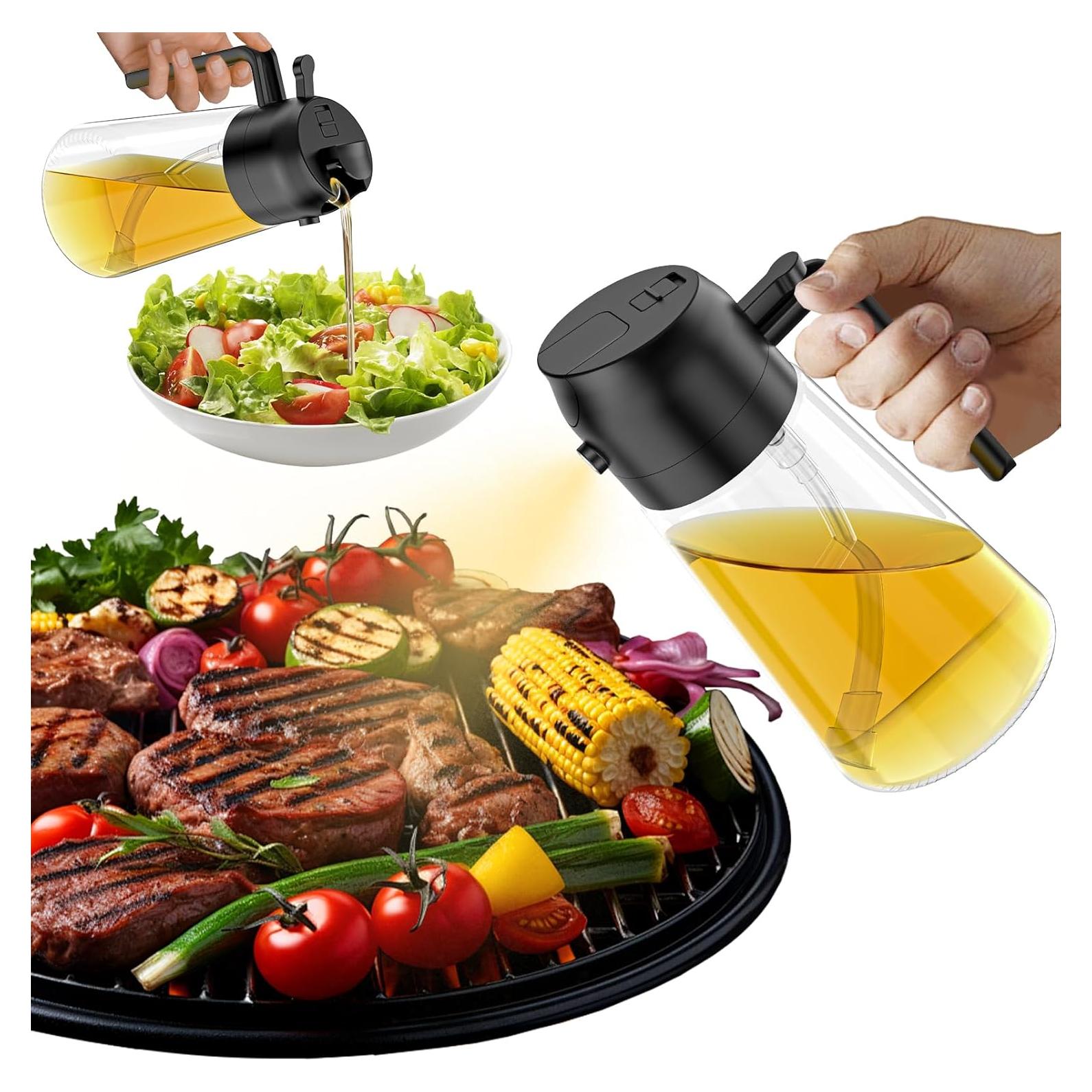 Rociador de Aceite de Oliva DOMHOAI 470ml Vidrio Reutilizable