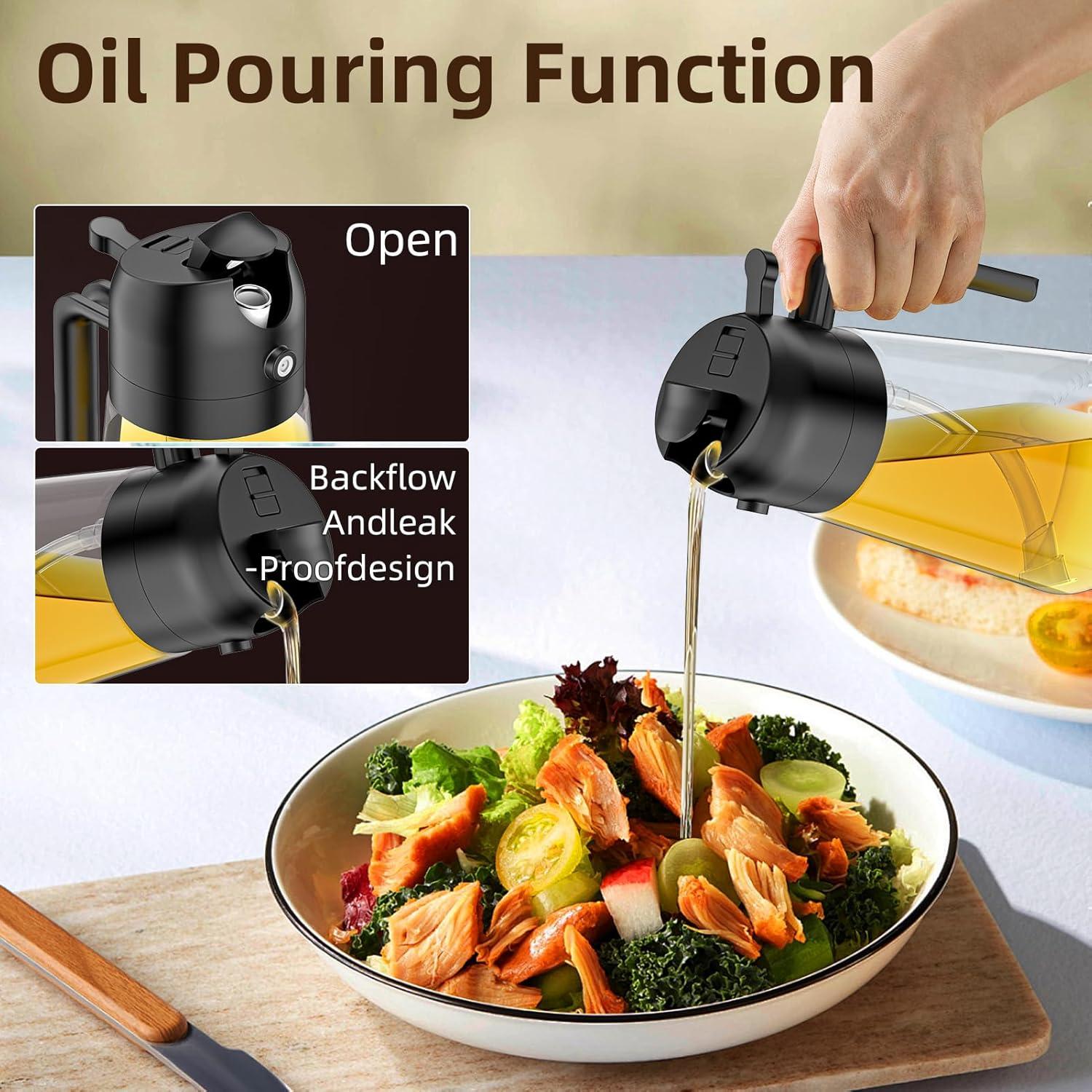 Rociador de Aceite de Oliva DOMHOAI 470ml Vidrio Reutilizable