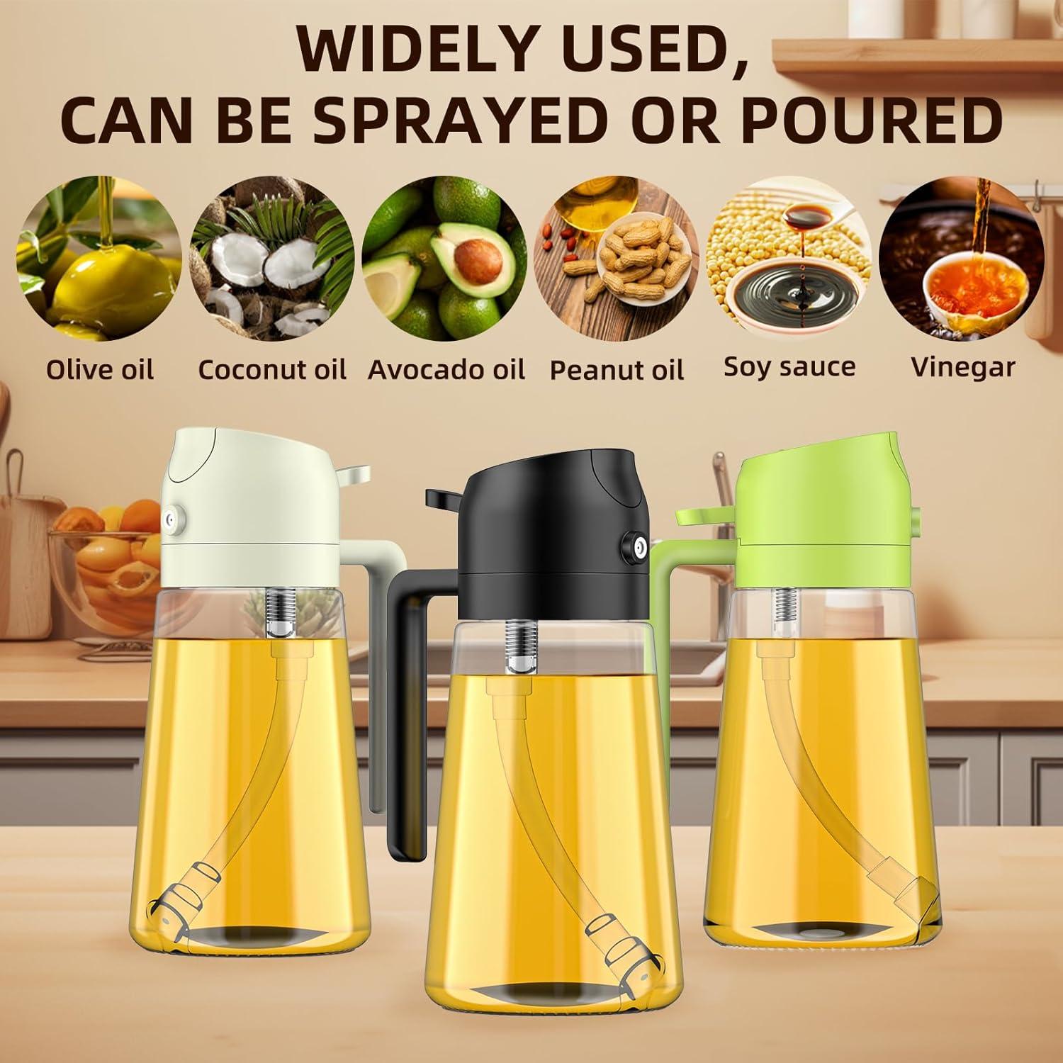 Rociador de Aceite de Oliva DOMHOAI 470ml Vidrio Reutilizable
