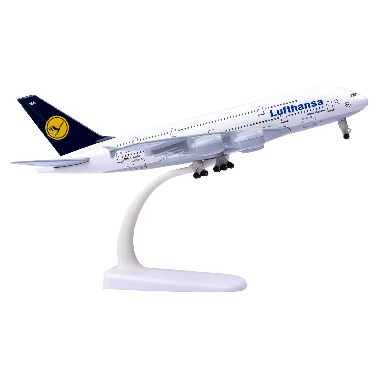 Modelo de avión Bswath A380 1:300 metálico para colección