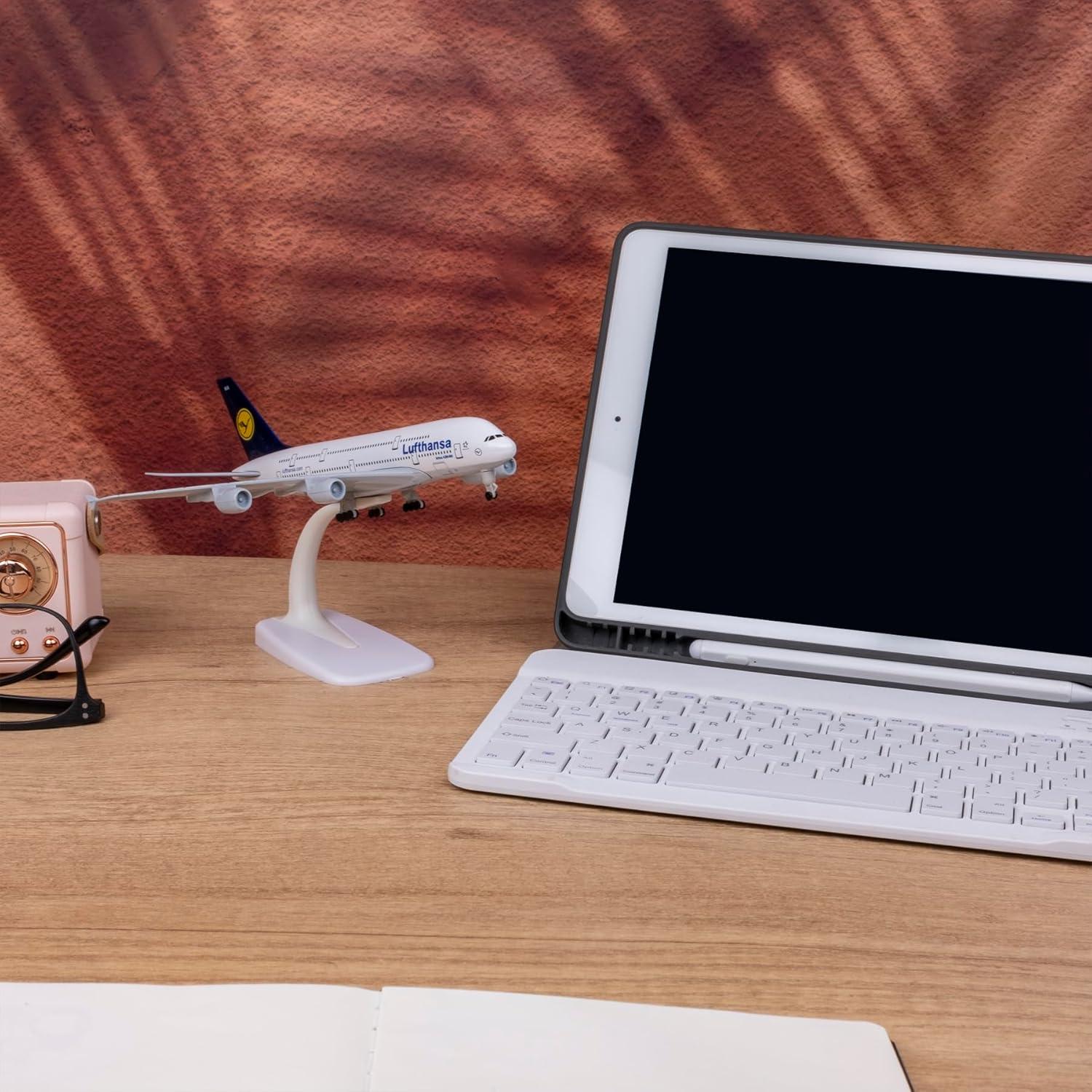 Modelo de avión Bswath A380 1:300 metálico para colección