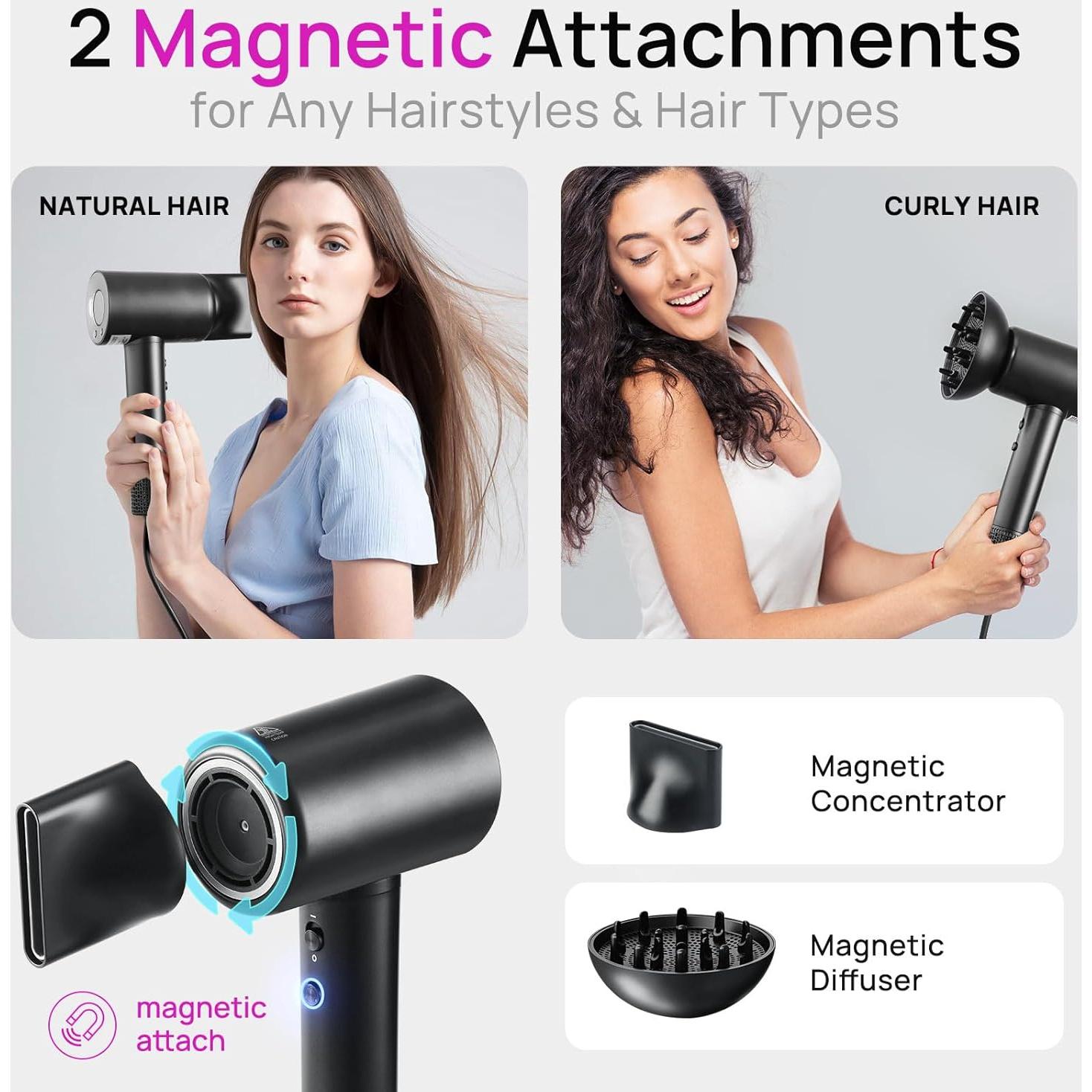 Secador de Pelo CONFU K13 Iónico Profesional 425g con Difusor