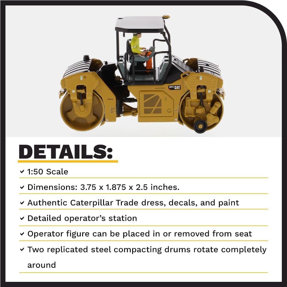 Compactador Vibratorio Caterpillar CB-13 Diecast Masters 1:50
