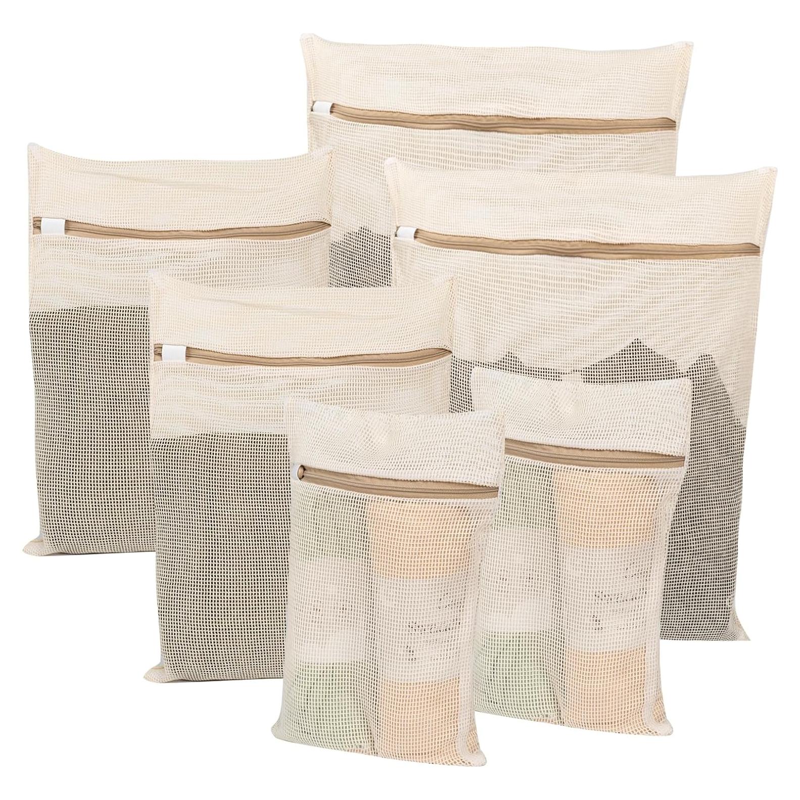 Bolsa de Lavandería de Malla Algodón 6 Piezas NAHADS