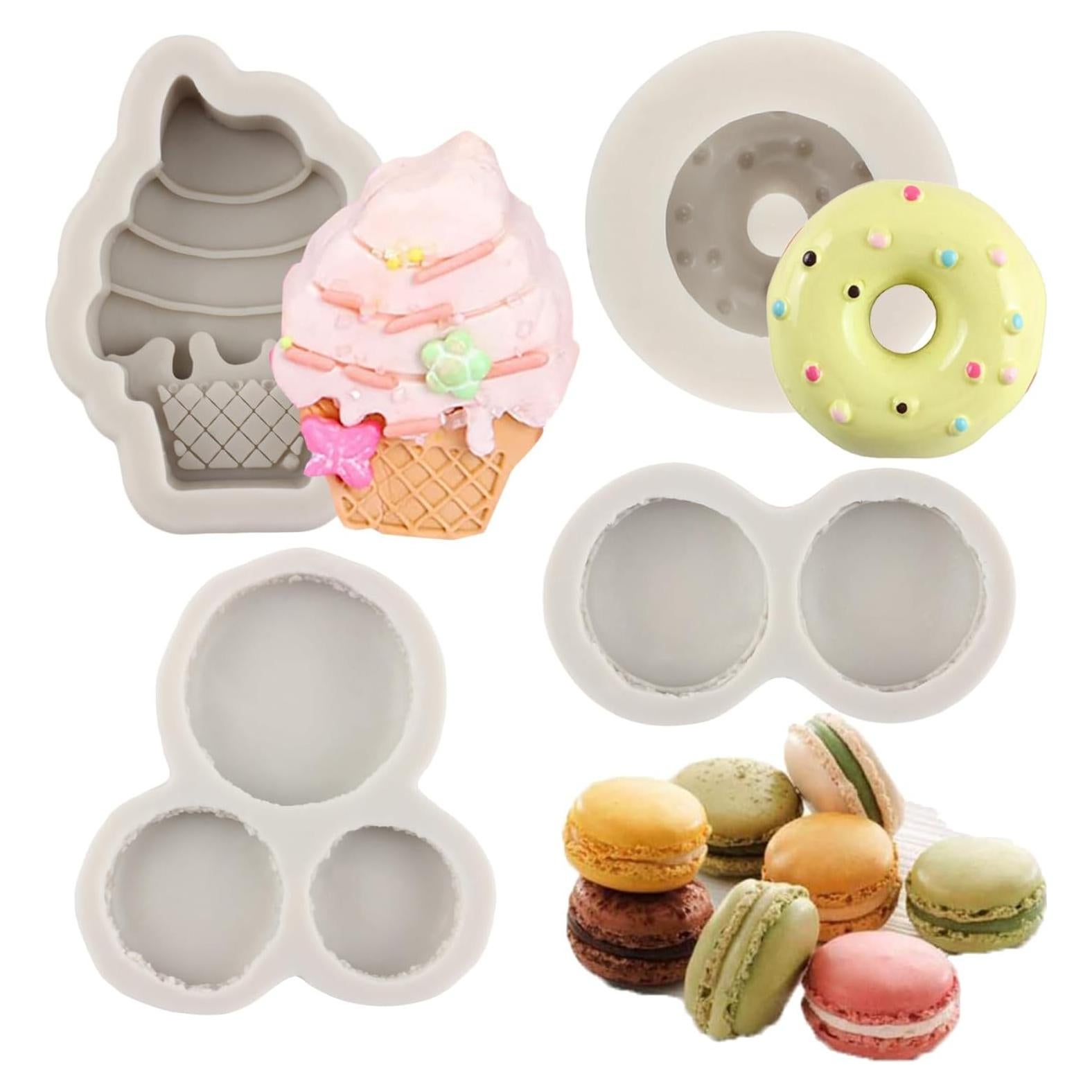 Moldes de Silicona para Donut y Macaron Sijiangmold - Set de 4