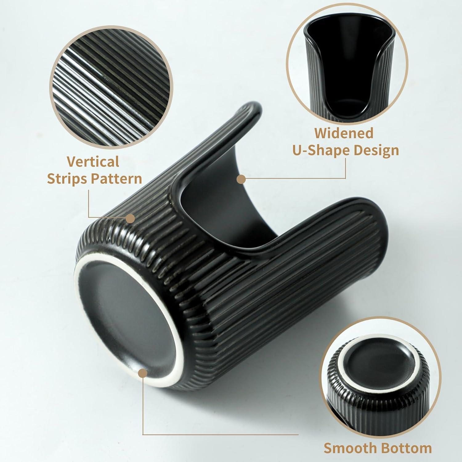 Dispensador de Tazas de Cerámica Dobbyby Negro 3oz 2 Niveles