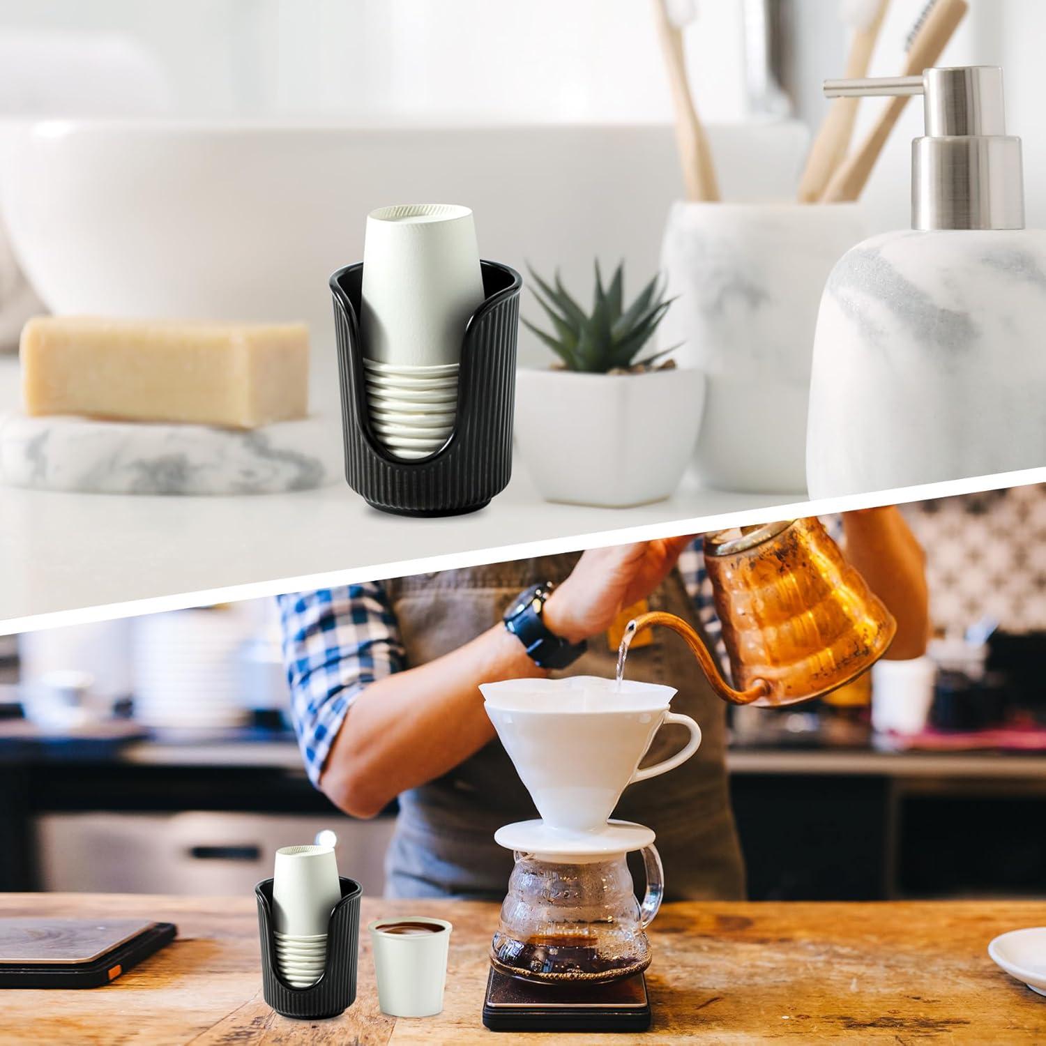 Dispensador de Tazas de Cerámica Dobbyby Negro 3oz 2 Niveles