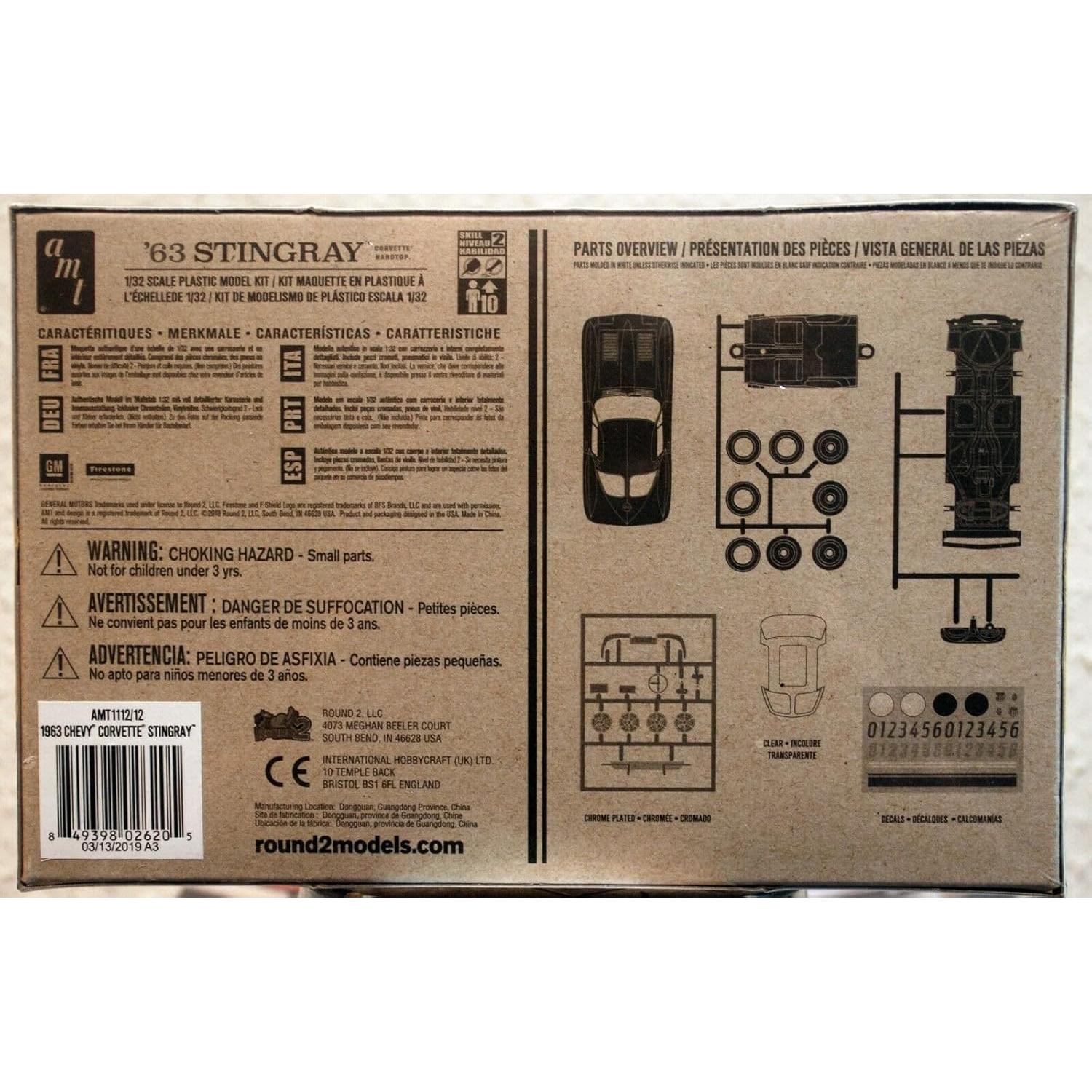 Kit de Modelo AMT Chevy Corvette 1963 Escala 1:32