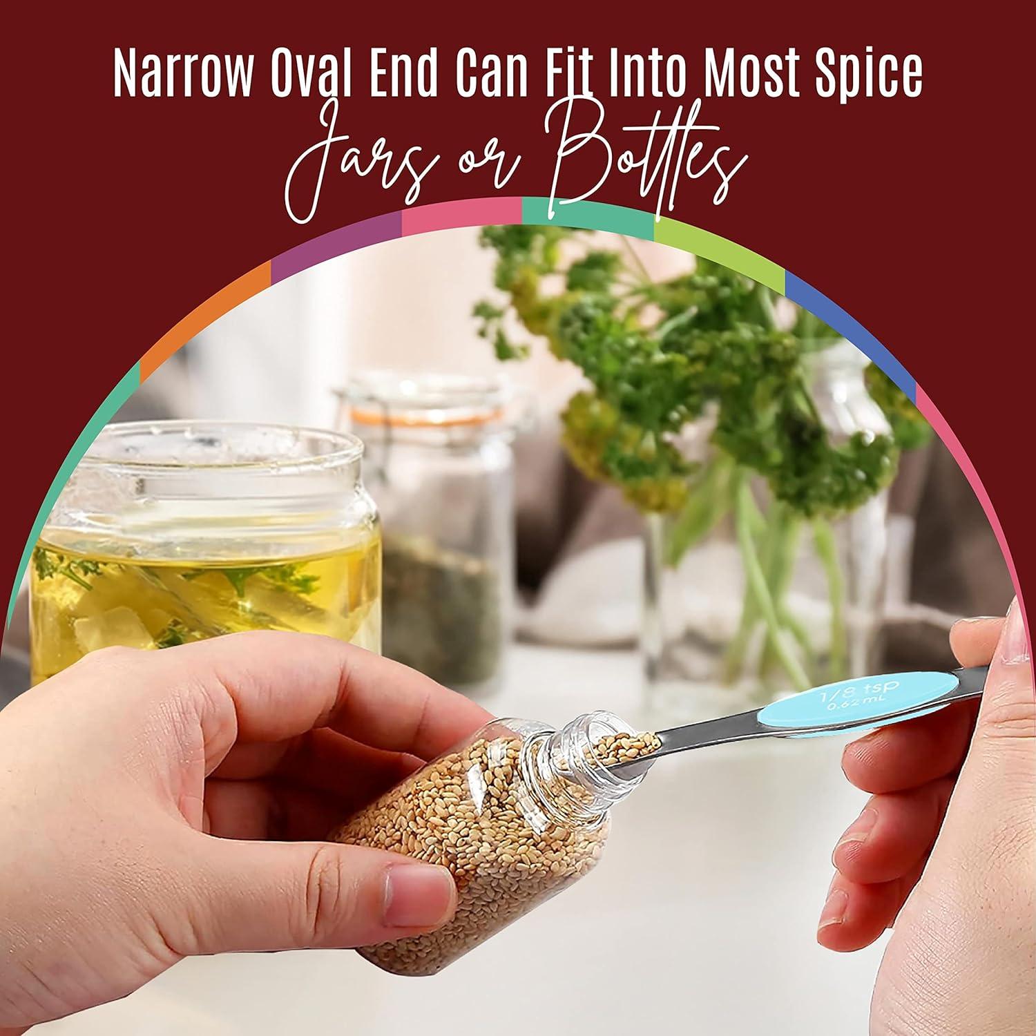 Juego de Cucharas Medidoras Acero Inoxidable DERMAXGEN 9 Piezas