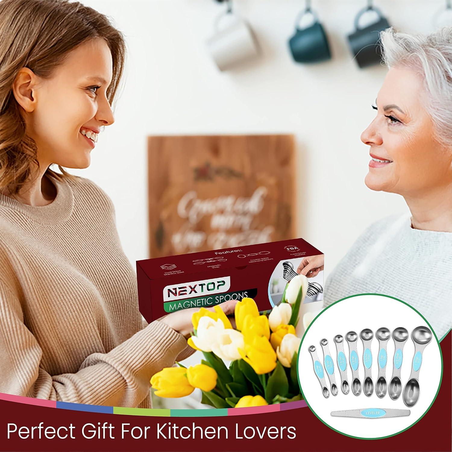 Juego de Cucharas Medidoras Acero Inoxidable DERMAXGEN 9 Piezas